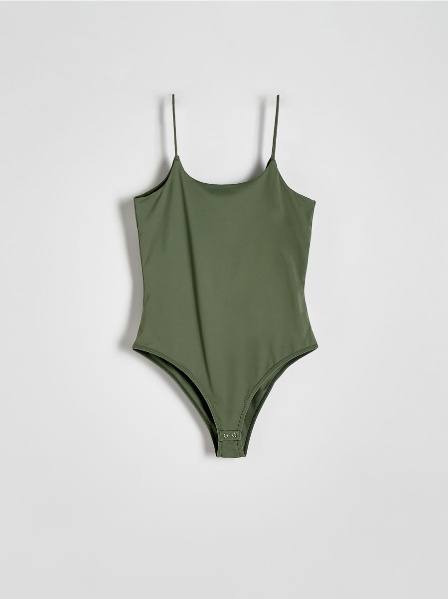 Fitted Body Color Brownish Green Reserved Zq X