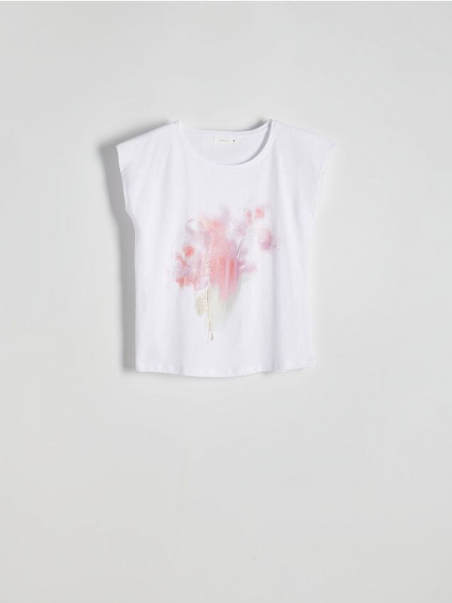 Kimono T Shirt With Print Color White Reserved I X