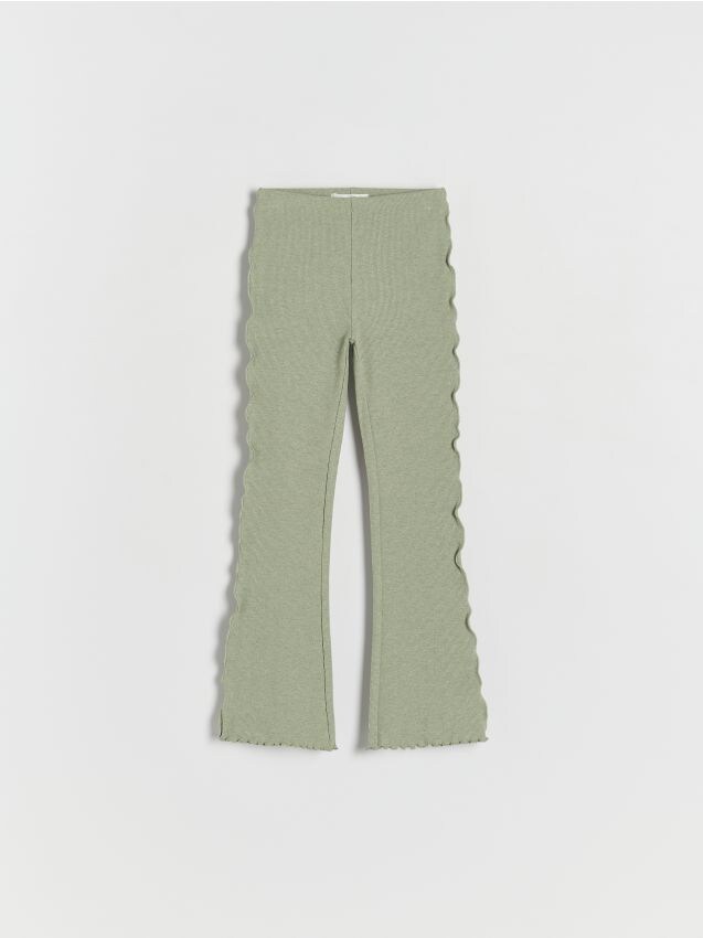 Pantaloni Flare Cu Vol Na E Culoare Verde Deschis Reserved Bf M