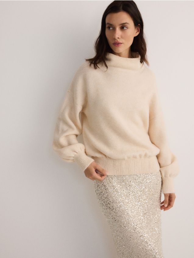 Plain Turtleneck Color Nude Reserved Yr M