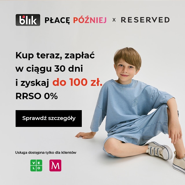 Buy now, pay later - blik X Reserved banner