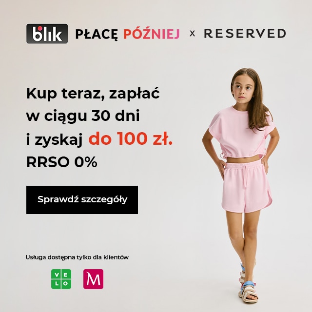Buy now, pay later - blik X Reserved banner