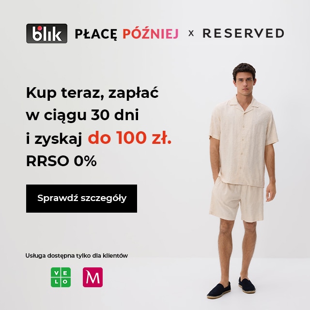 Buy now, pay later - blik X Reserved banner