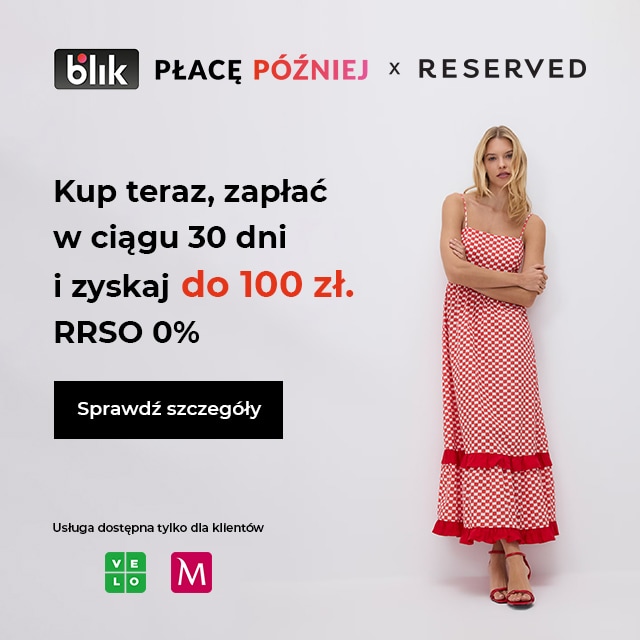 Buy now, pay later - blik X Reserved banner