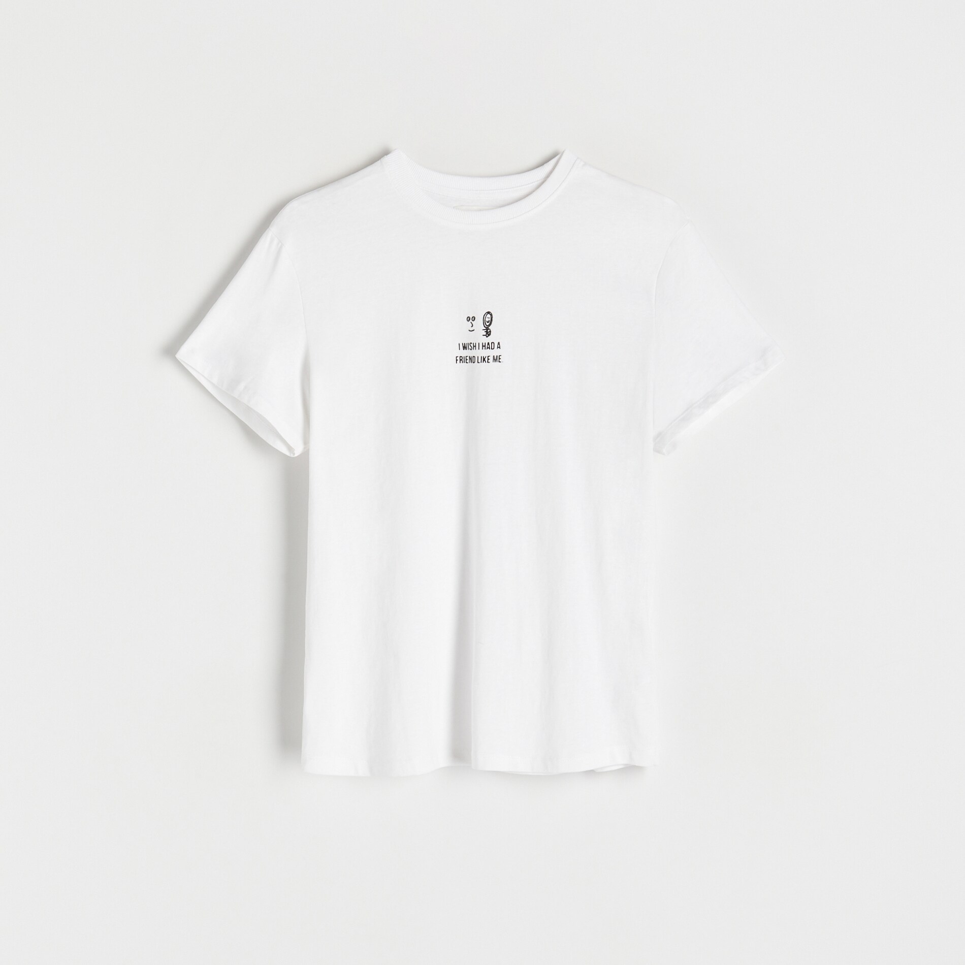 Reserved – Tricou cu croială regular și imprimeu – Alb alb imagine noua 2022