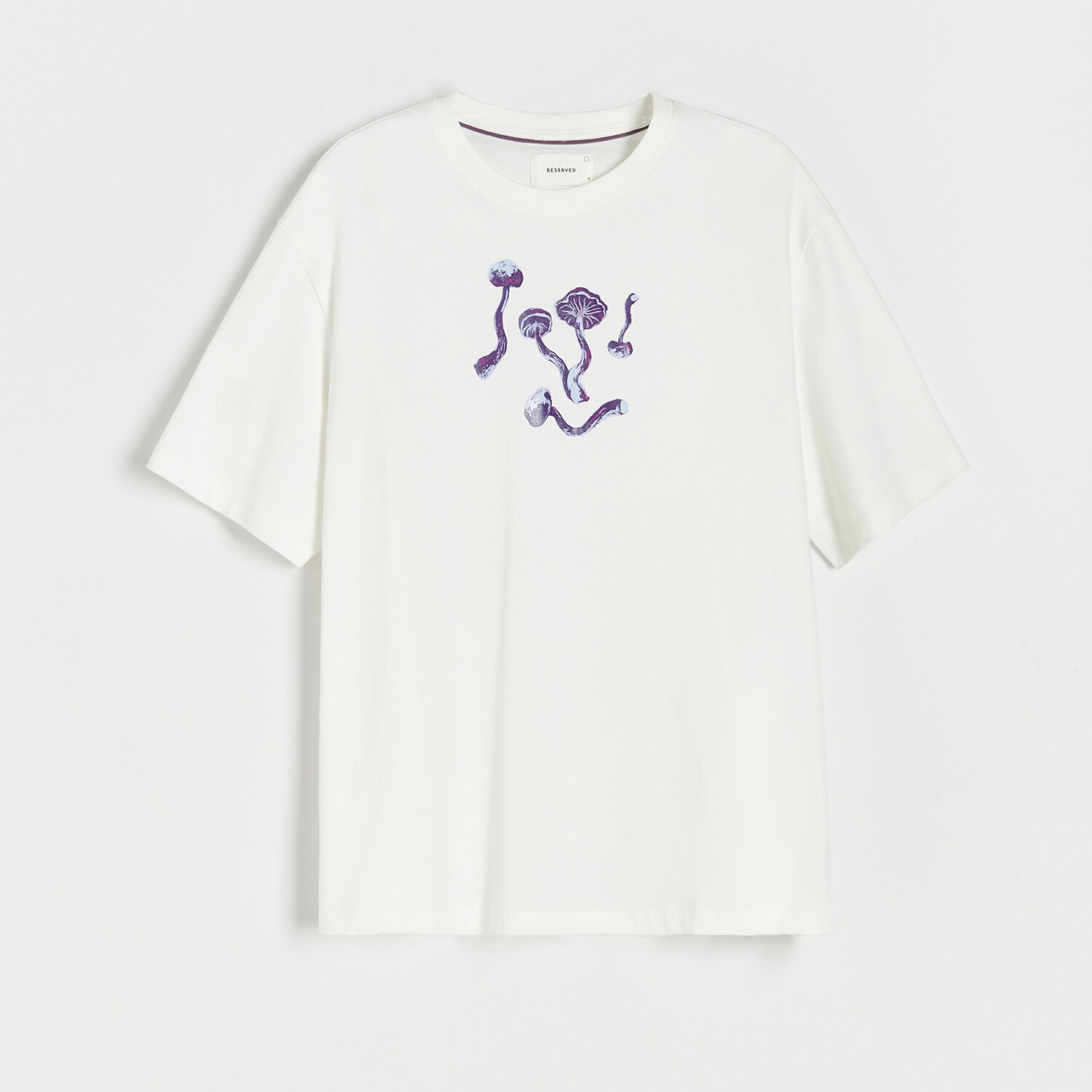 Reserved – Tricou regular fit cu imprimeu – Ivory clothes imagine noua 2022