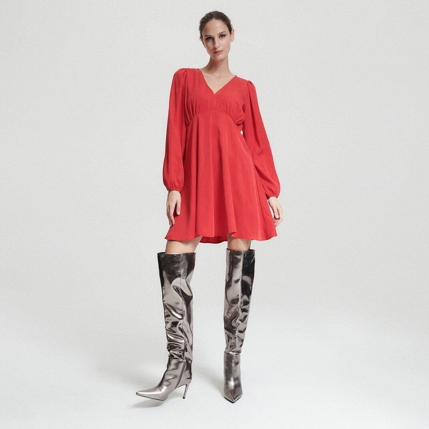 Reserved – Rochie din Lyocell Tencel™ – Roșu clothes imagine noua gjx.ro
