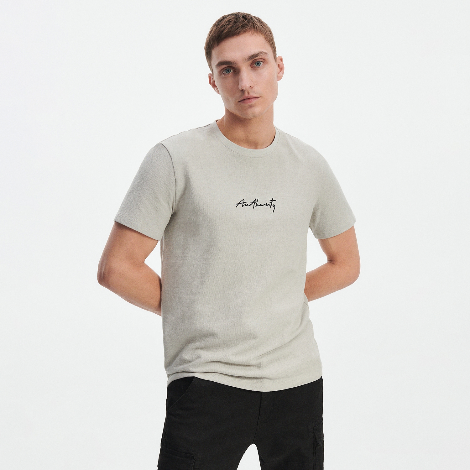Reserved – Men`s t-shirt – Gri deschis clothes imagine noua 2022