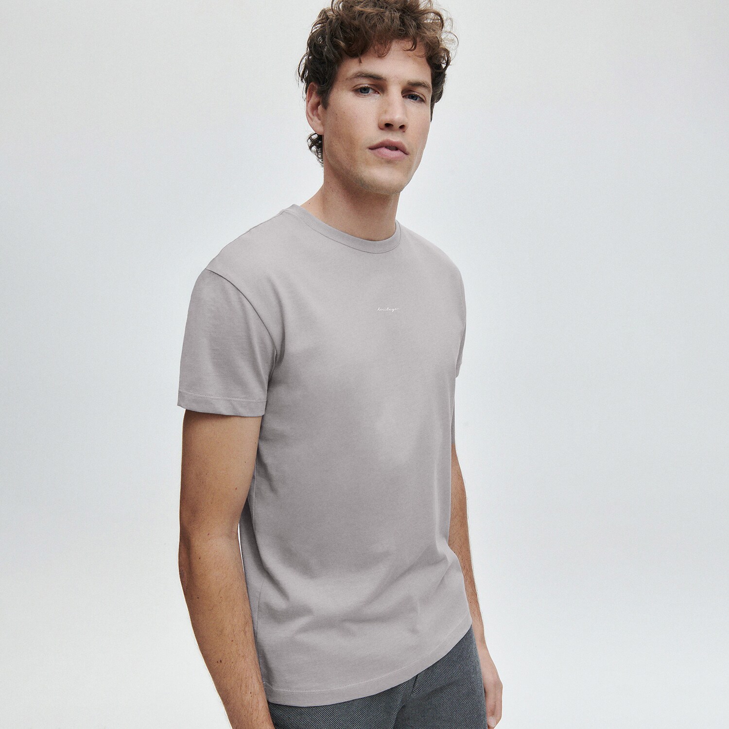 Reserved – Tricou cu croială regular și imprimeu – Gri deschis clothes imagine noua 2022