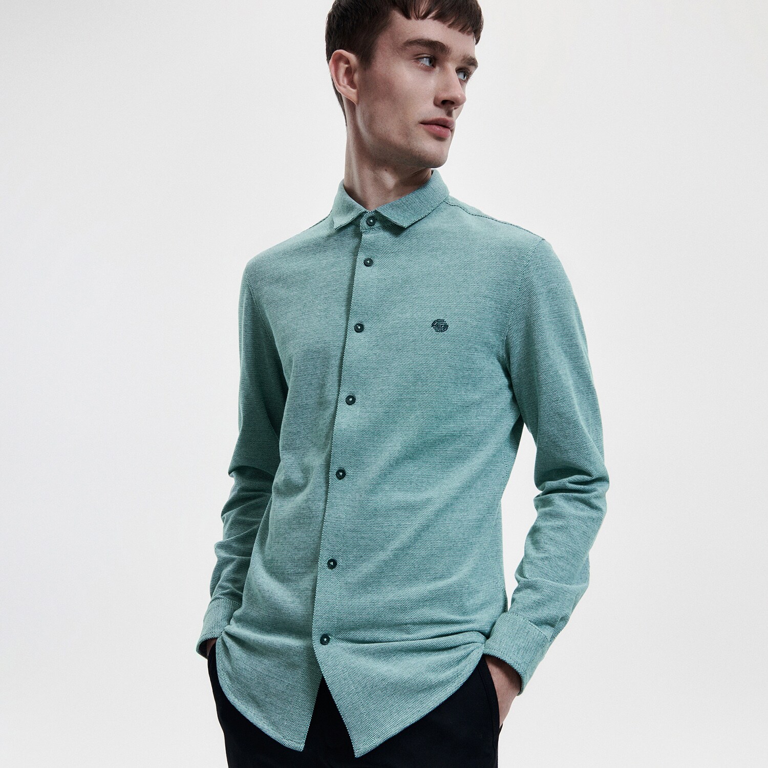 Reserved – Men`s shirt – Verde clothes imagine noua 2022