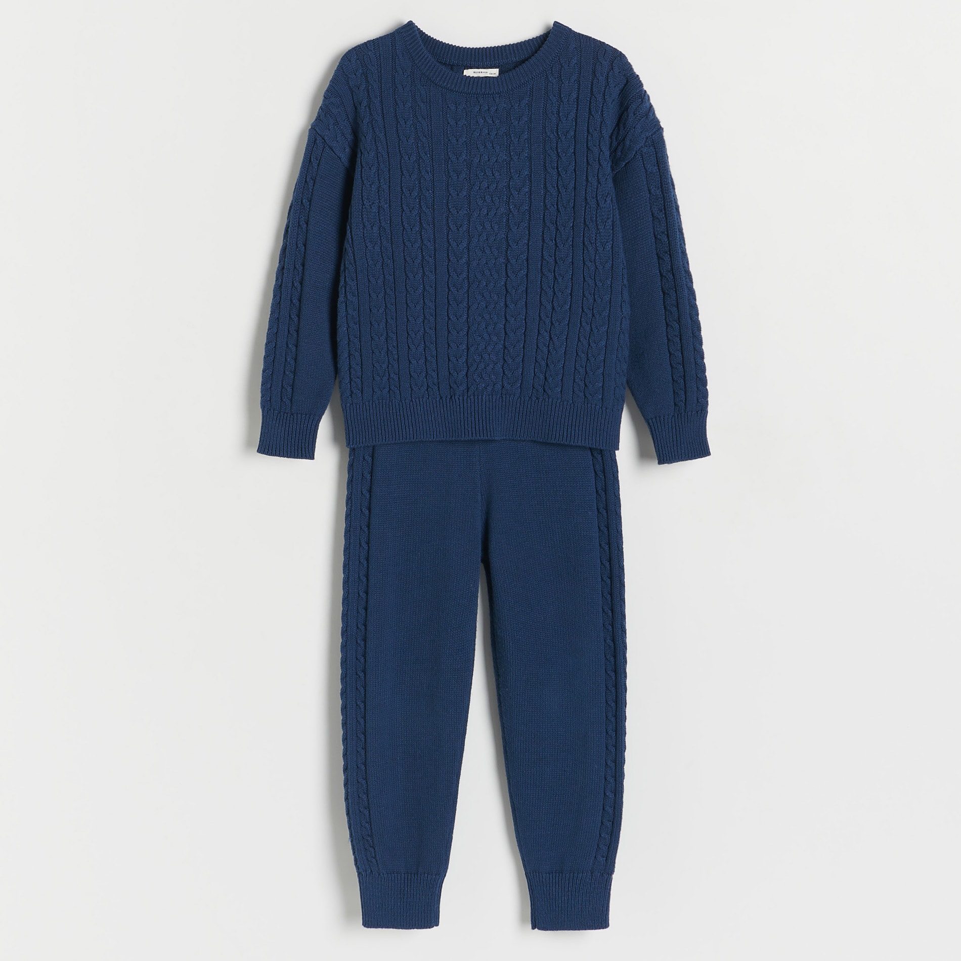 E-shop Reserved - Melanžový oversize sveter - Modrá