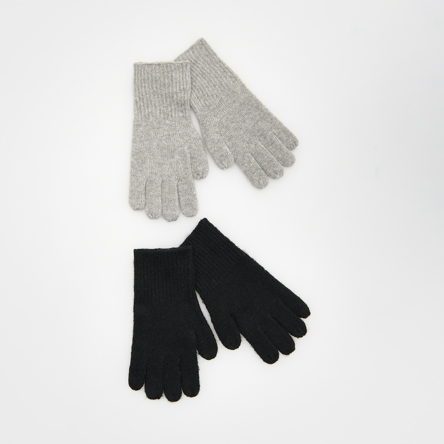 Levně Reserved - 2 pack rukavice - Světle šedá