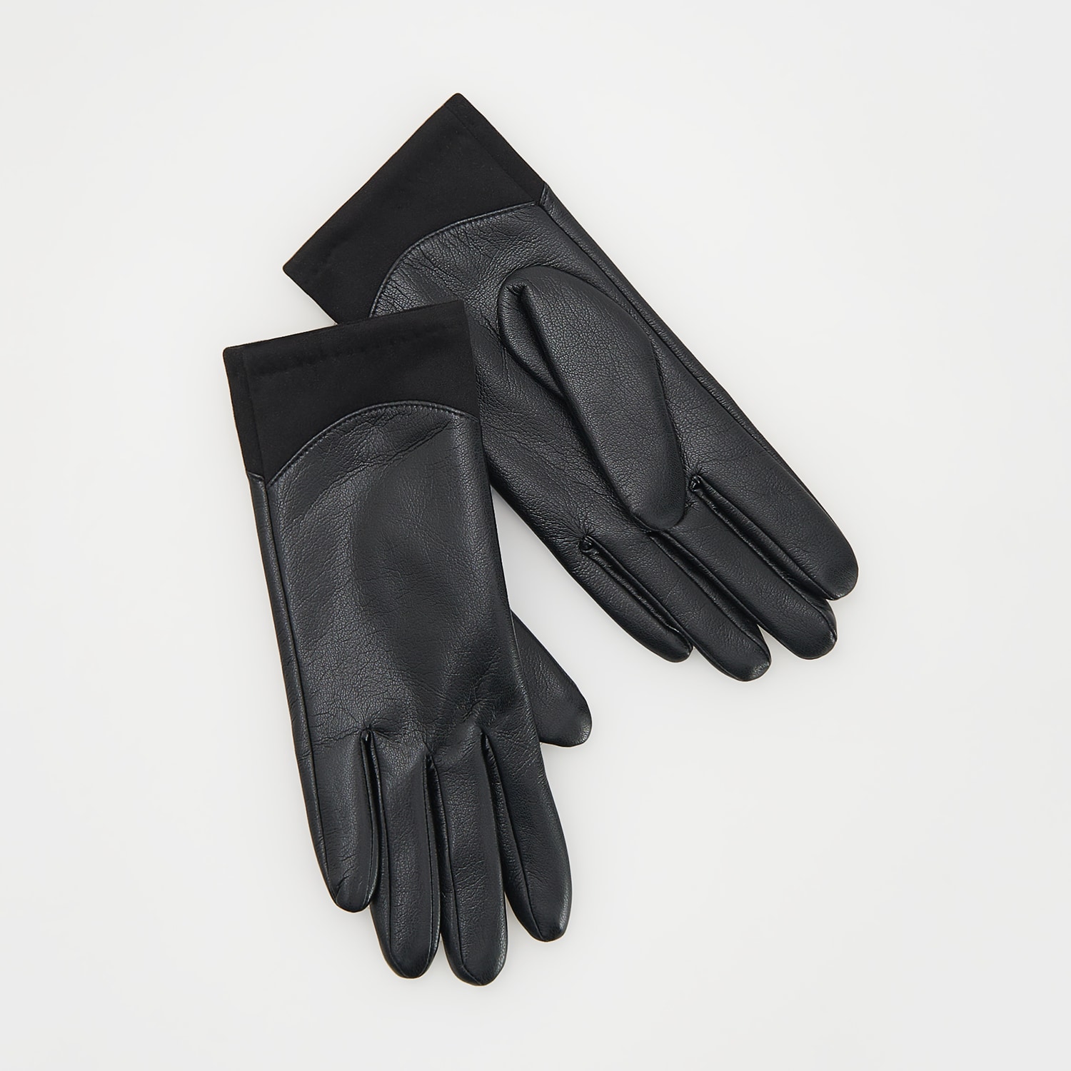 Reserved - Mănuși din piele ecologică - Negru
