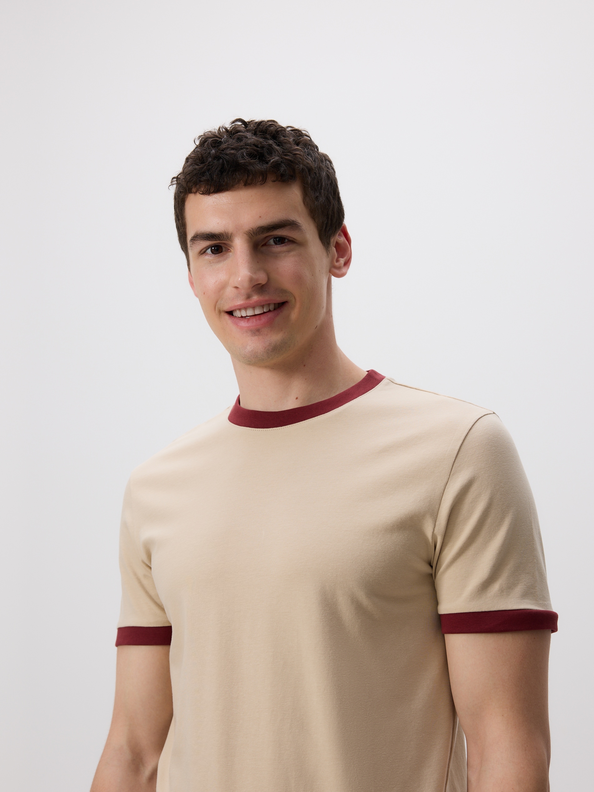 Reserved - Βαμβακερή μπλούζα slim fit φωτογραφία
