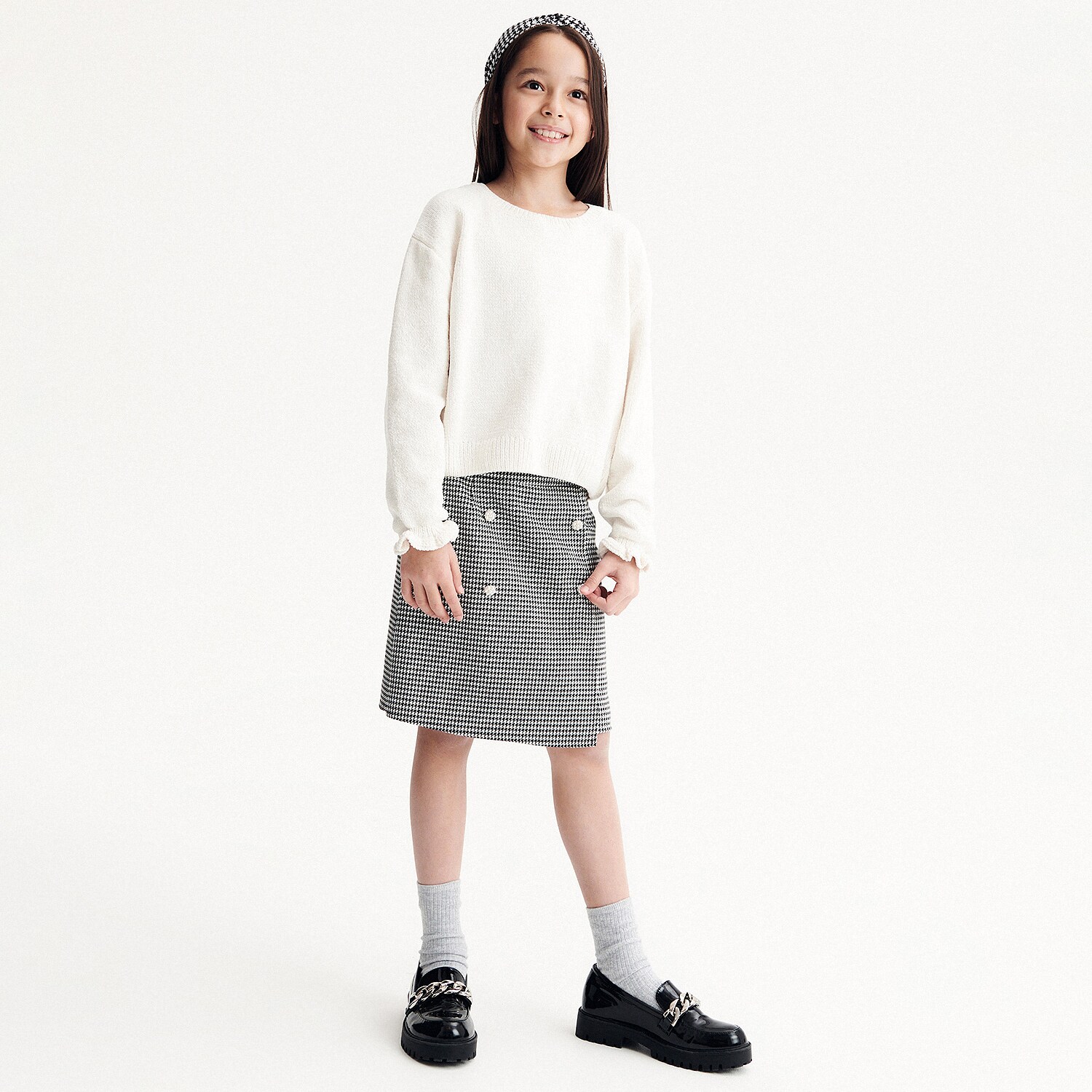 Reserved – Pantofi tip Loafers cu lănțișor – Negru Girl imagine noua 2022