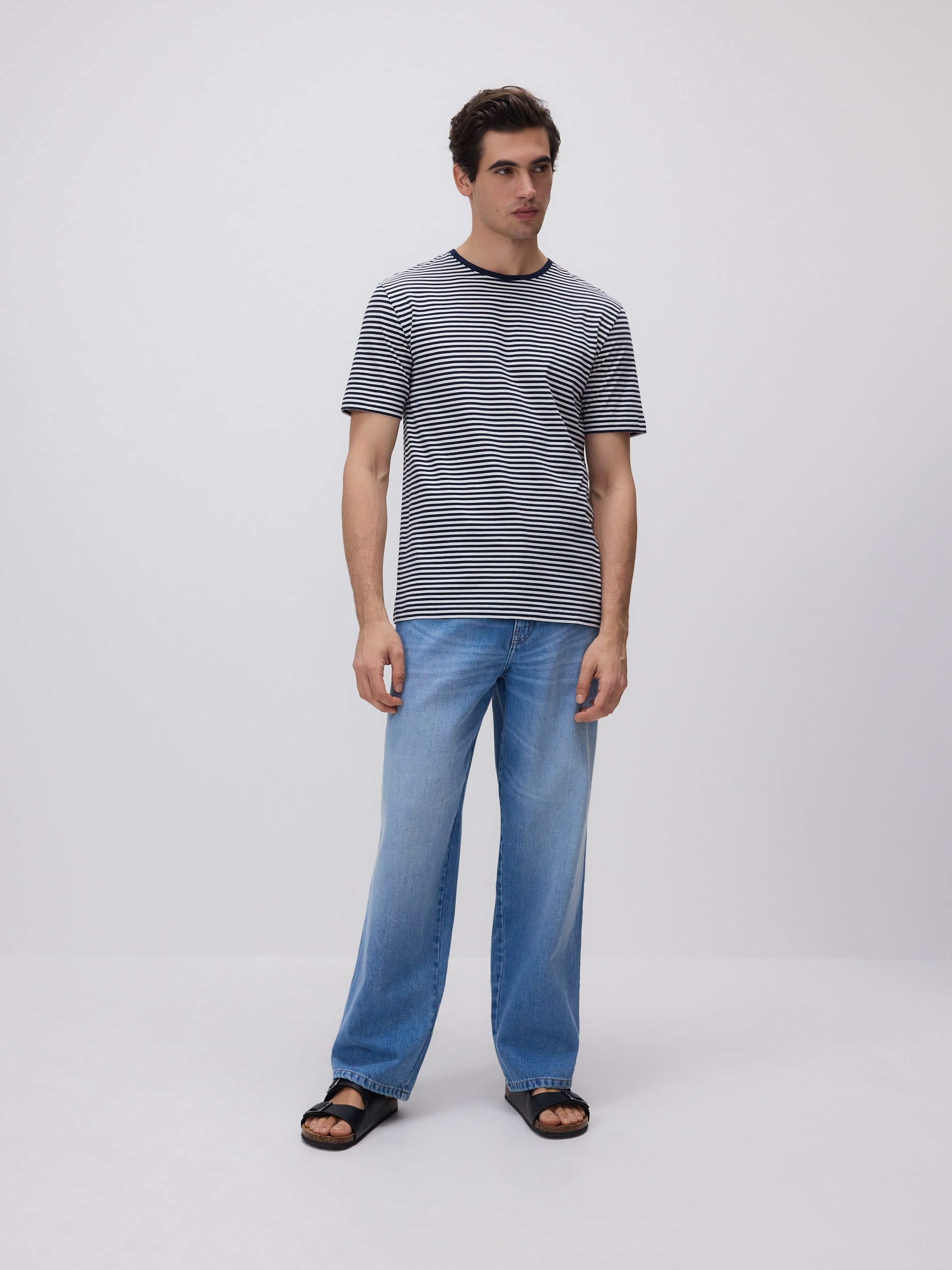 Reserved - Ριγέ μπλούζα regular fit φωτογραφία