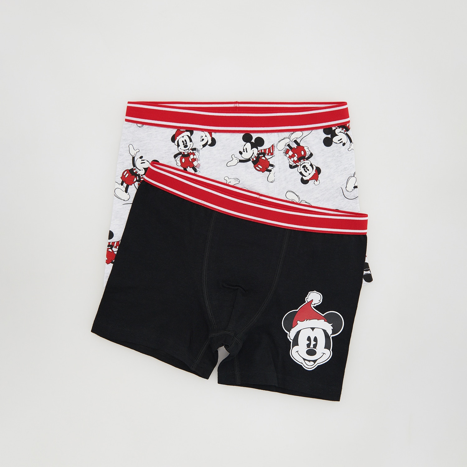 Reserved – Set de 2 perechi de boxeri Mickey Mouse cu motiv de Crăciun – Gri deschis Baby imagine noua gjx.ro