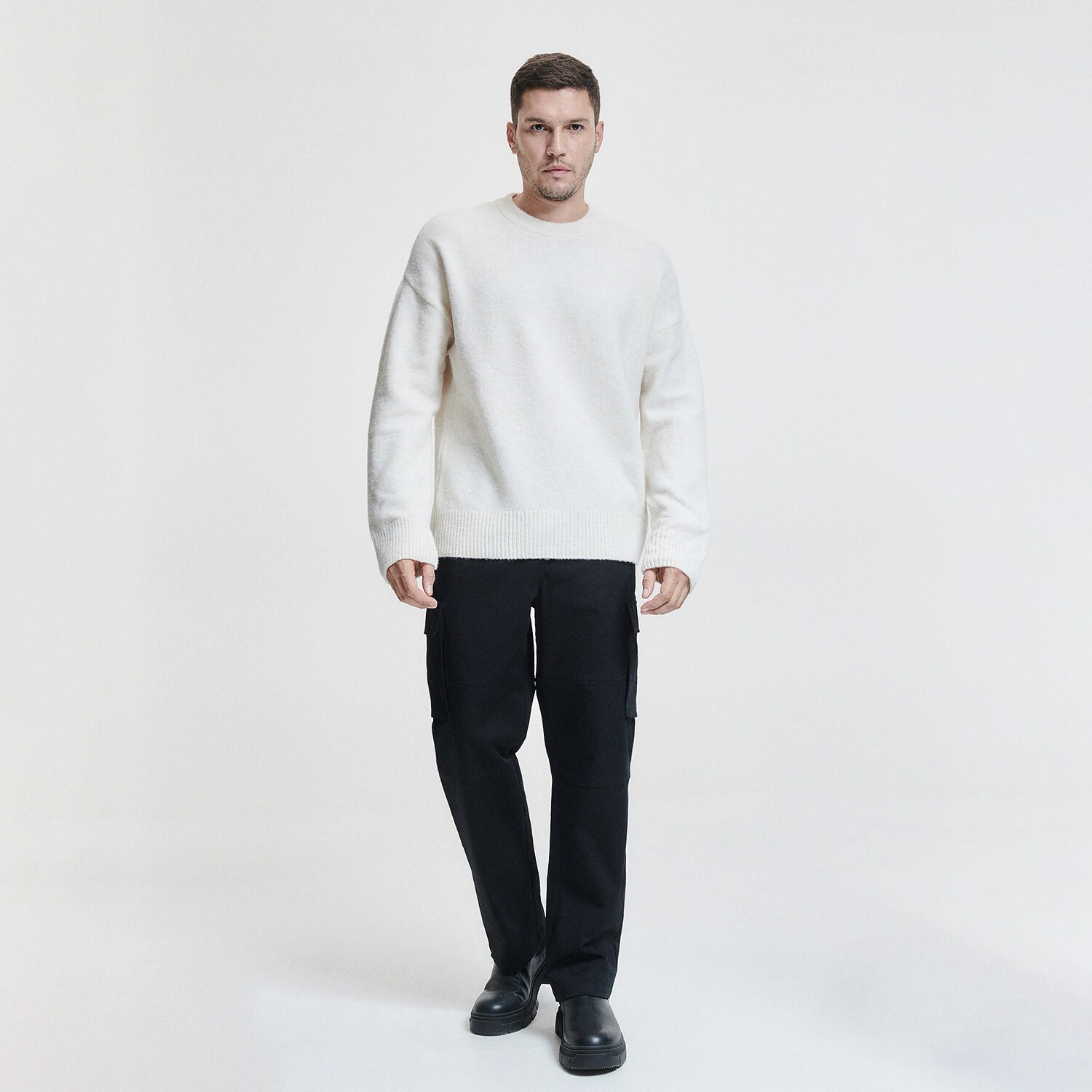 Reserved – Pulover boxy – Ivory Boxy imagine noua gjx.ro