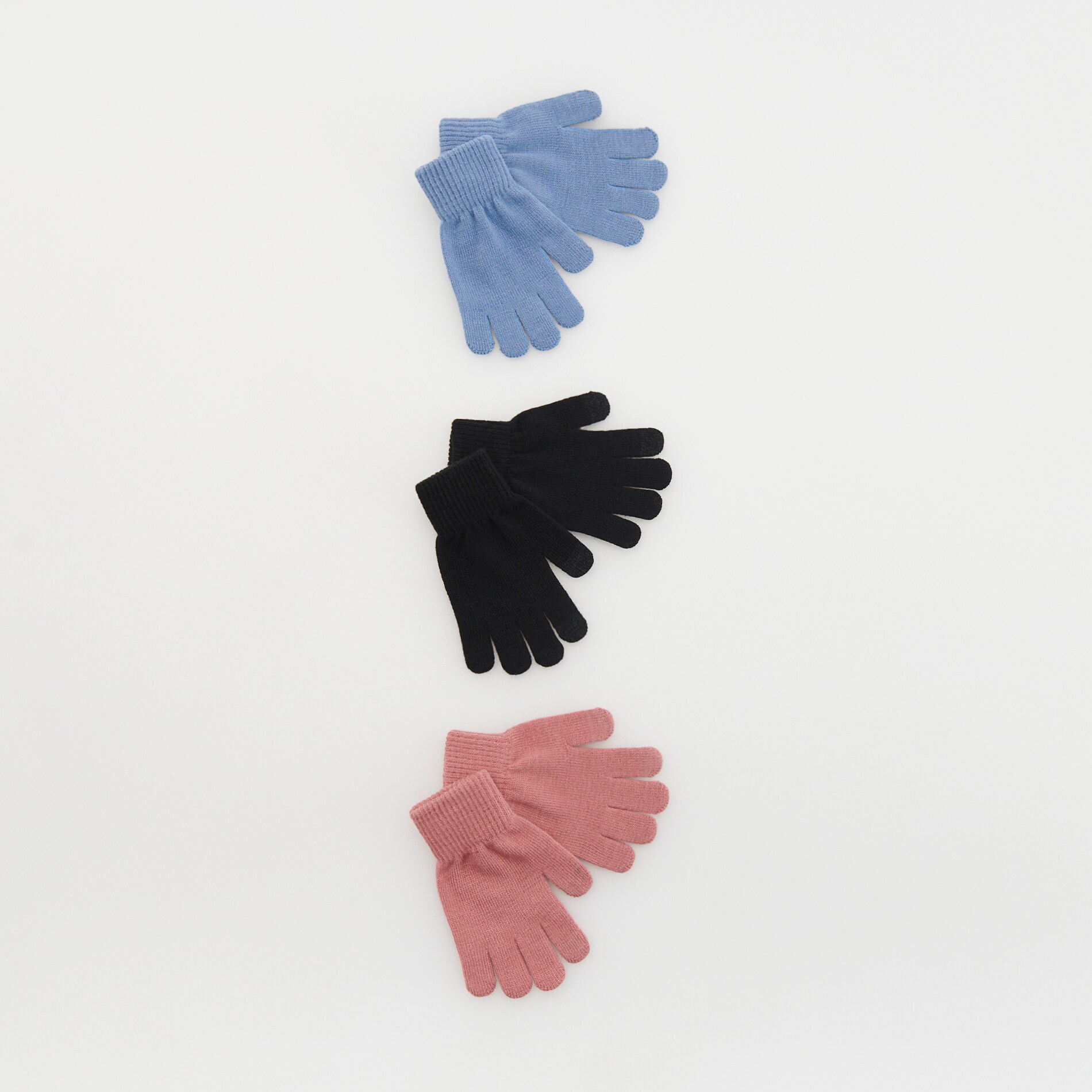 Reserved - Set de 3 perechi de mănuși colorate - Roz