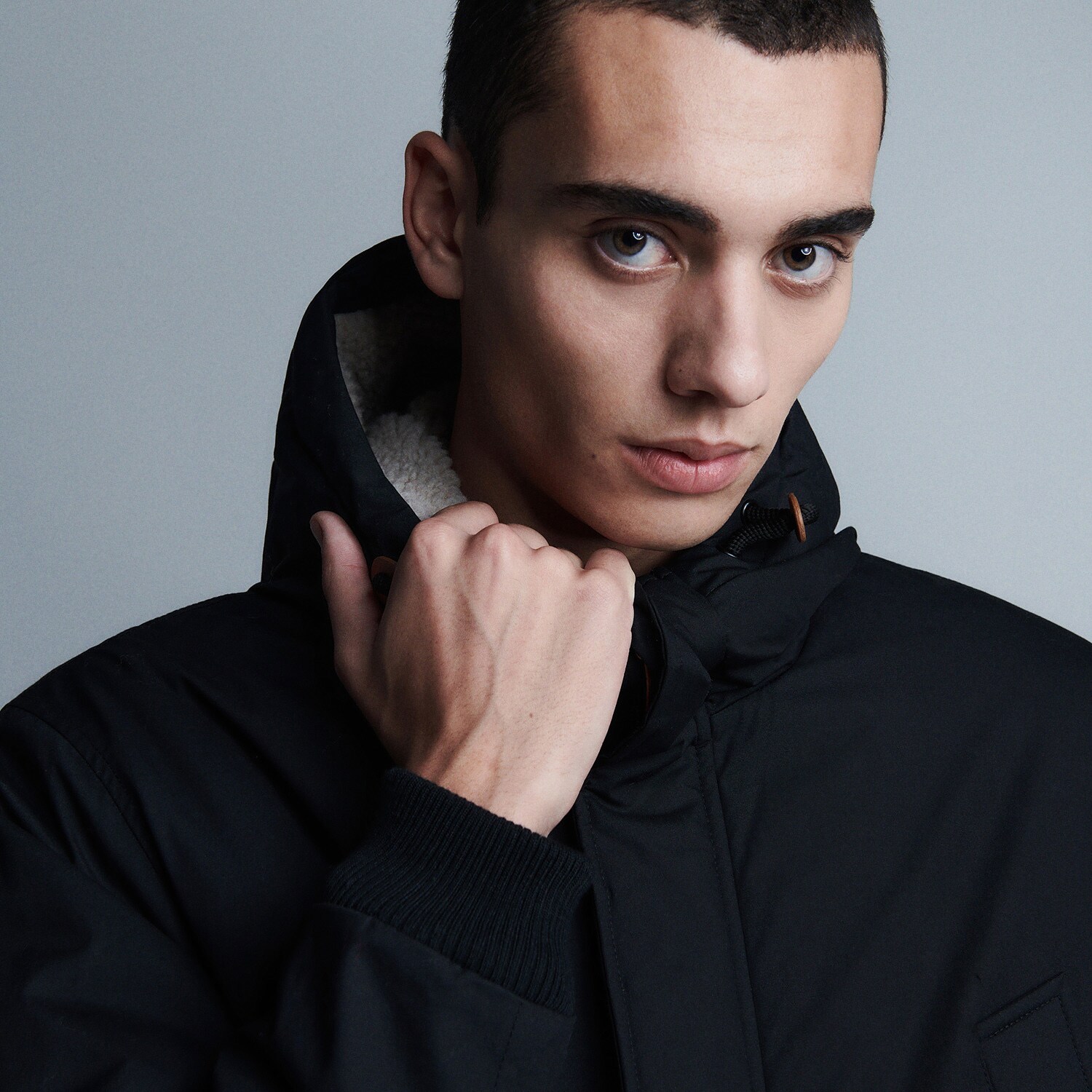 Reserved – Jachetă parka din bumbac – Negru and imagine noua 2022