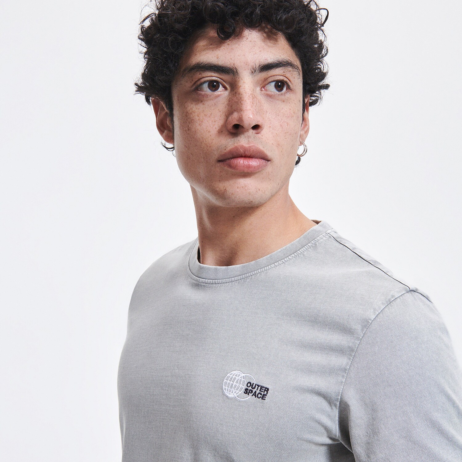 Reserved – Tricou cu croială regular și imprimeu – Gri deschis clothes imagine noua 2022