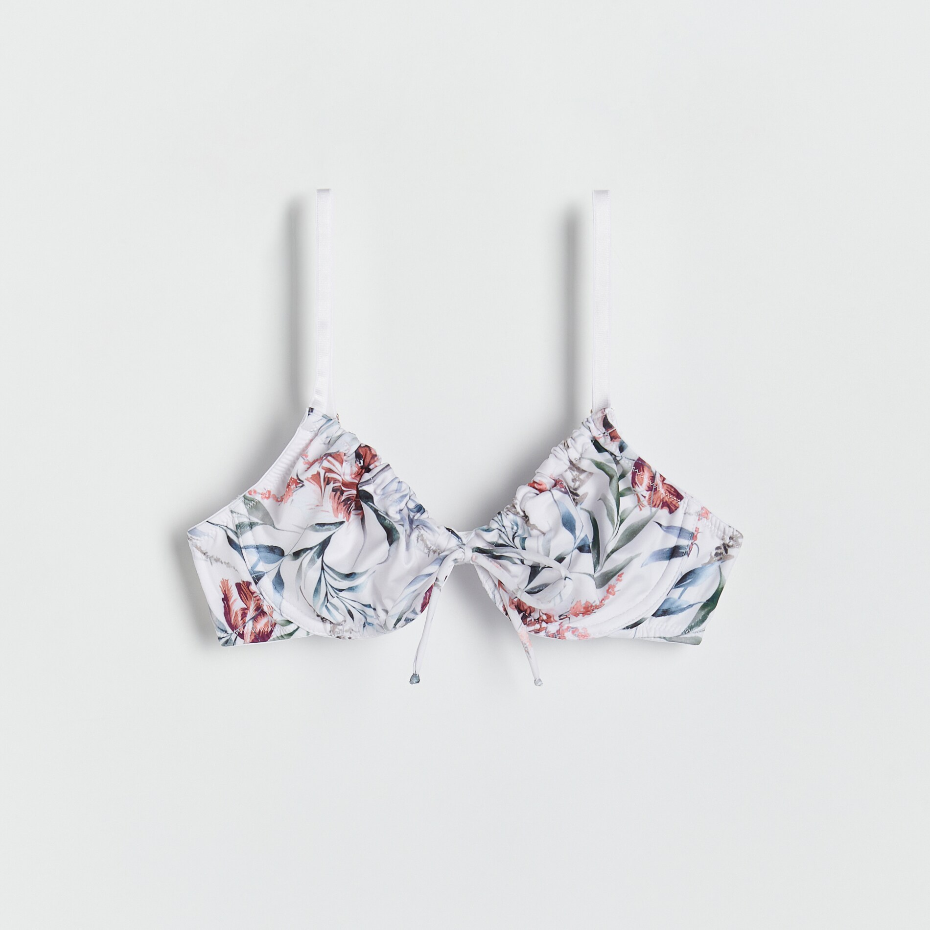Reserved – Sutien moale cu model floral – Ivory bras imagine noua 2022