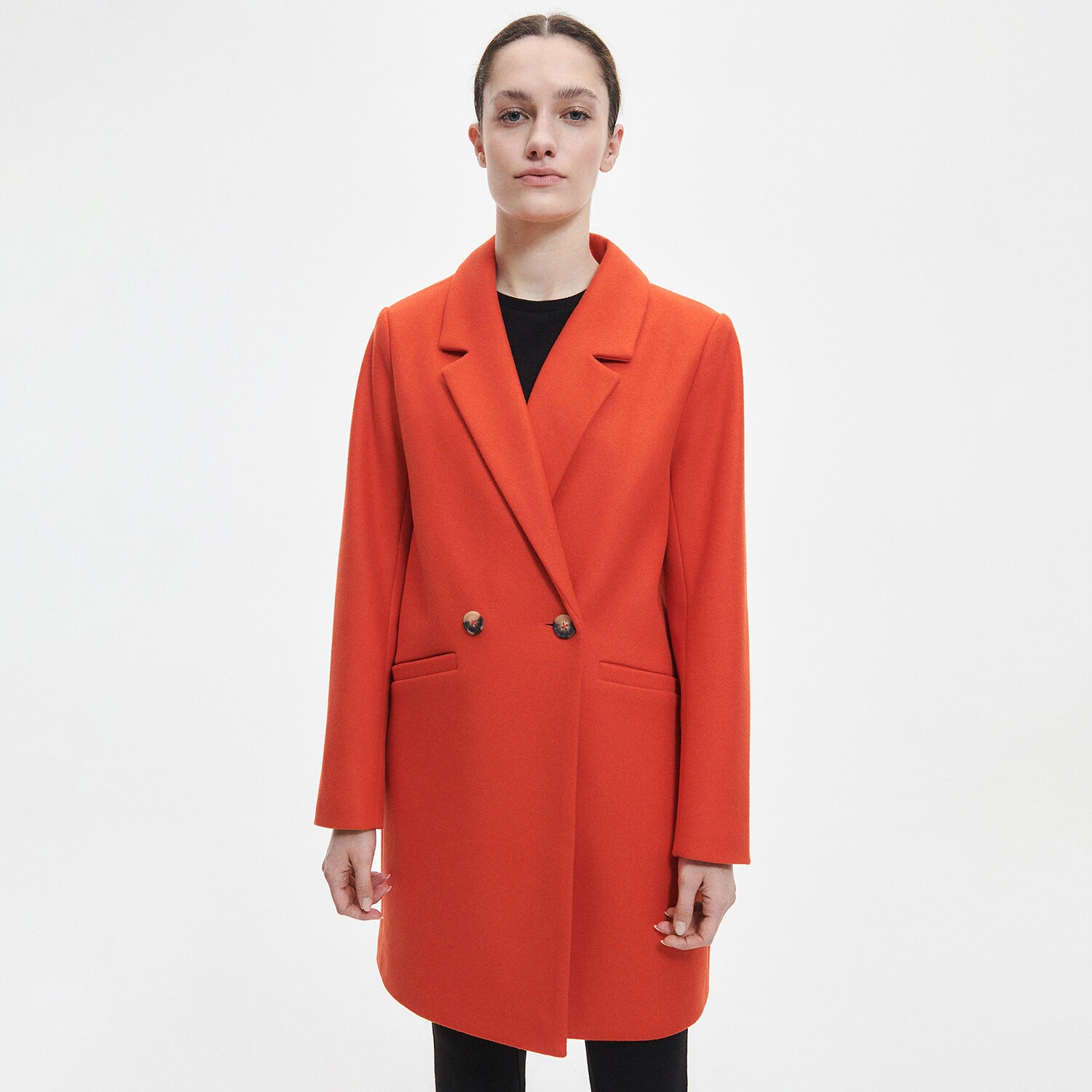 Reserved – Ladies` coat – Oranj clothes imagine noua 2022