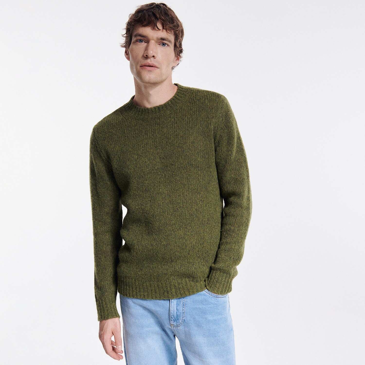 Reserved – Men`s sweater – Verde clothes imagine noua 2022