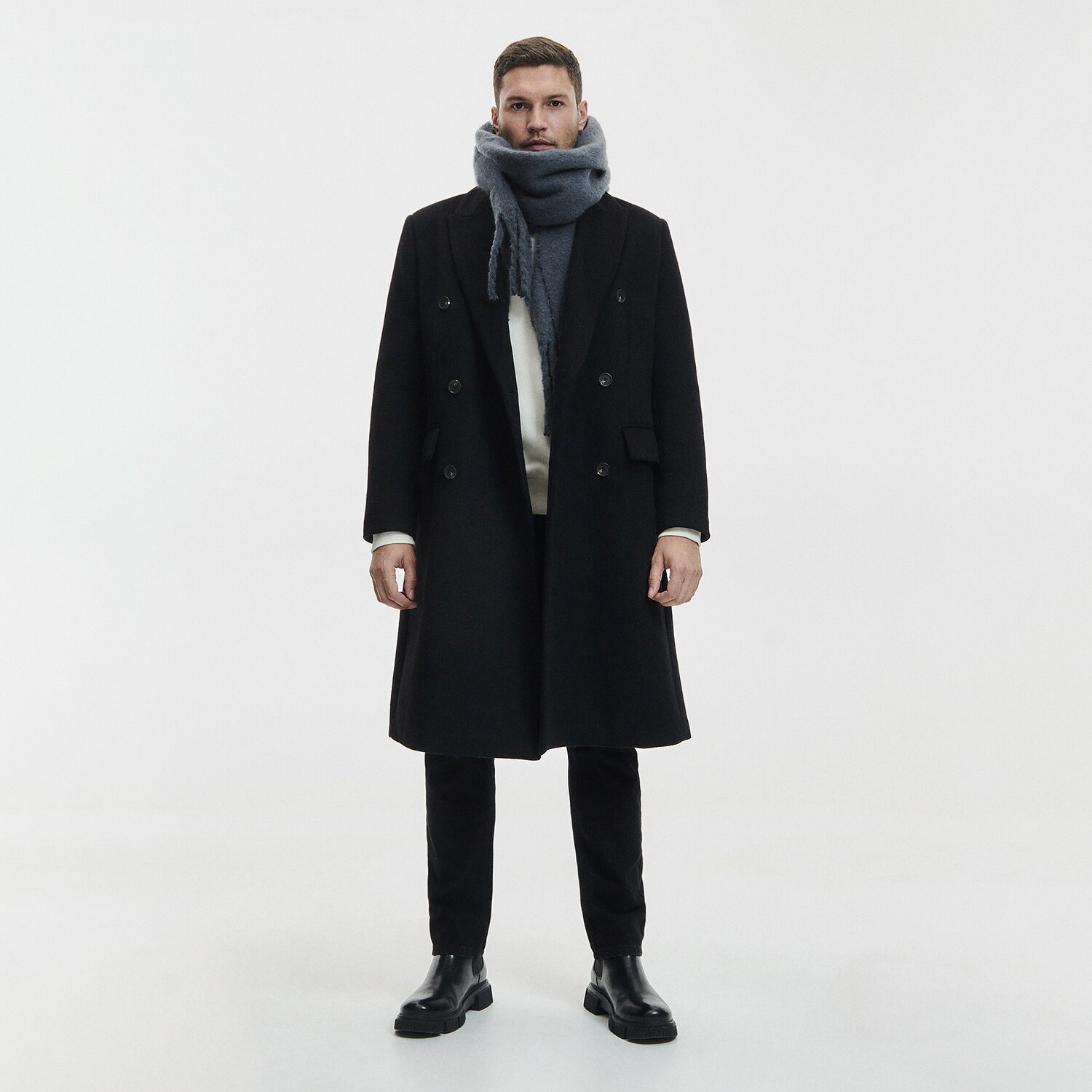 Reserved – Haină RE DESIGN cu conținut ridicat de lână – Negru clothes imagine noua 2022