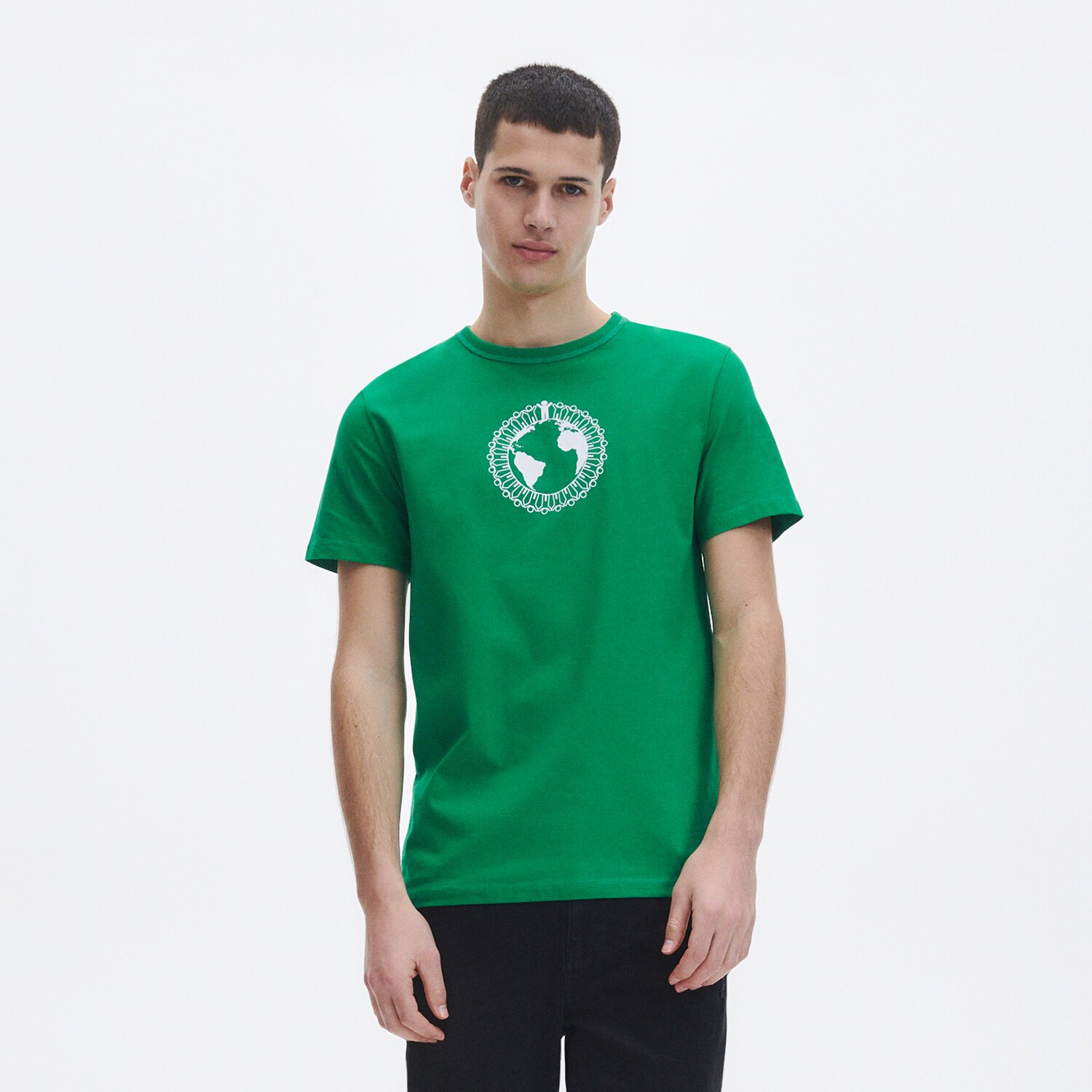 Reserved – Tricou regular cu imprimeu – Verde imagine noua 2022 2