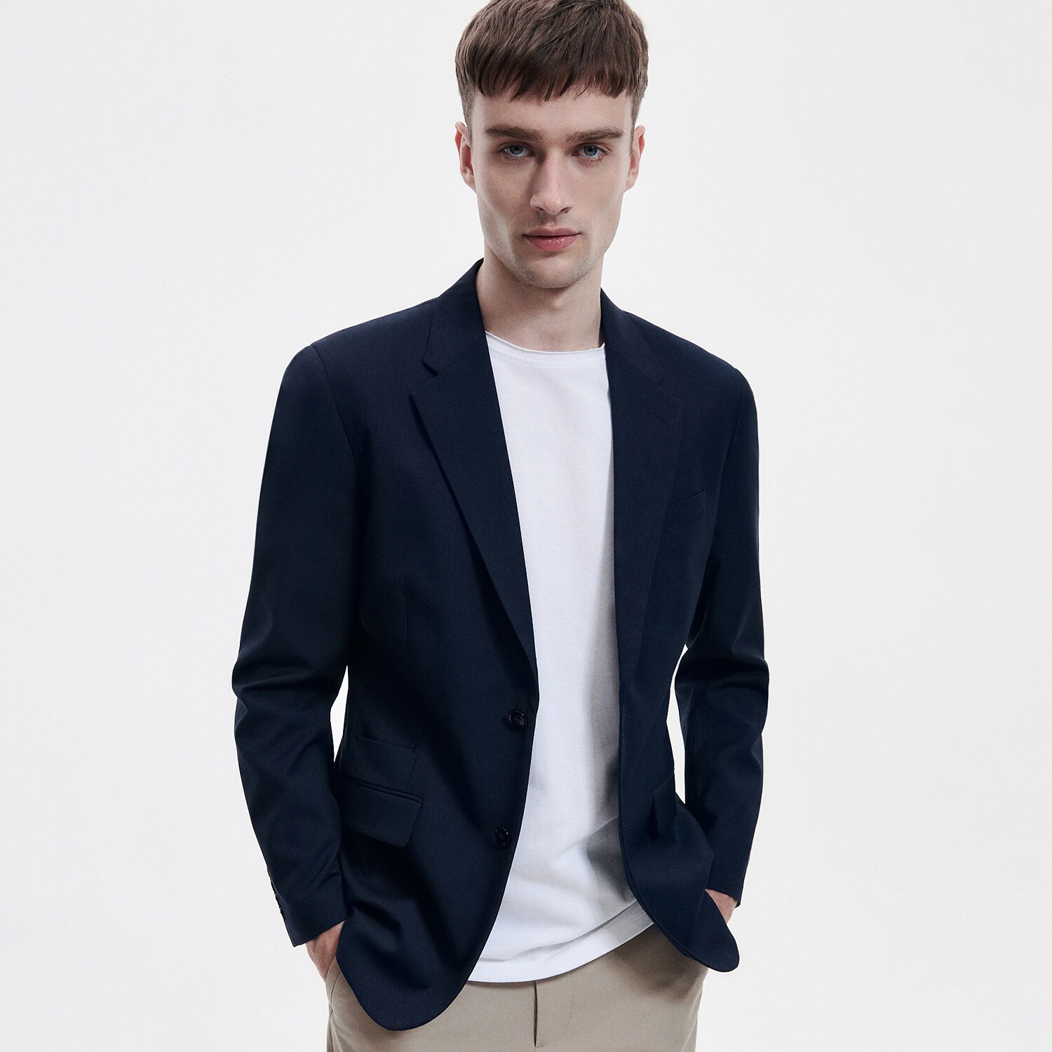 Reserved – Sacou slim fit – Bleumarin Bleumarin imagine noua gjx.ro