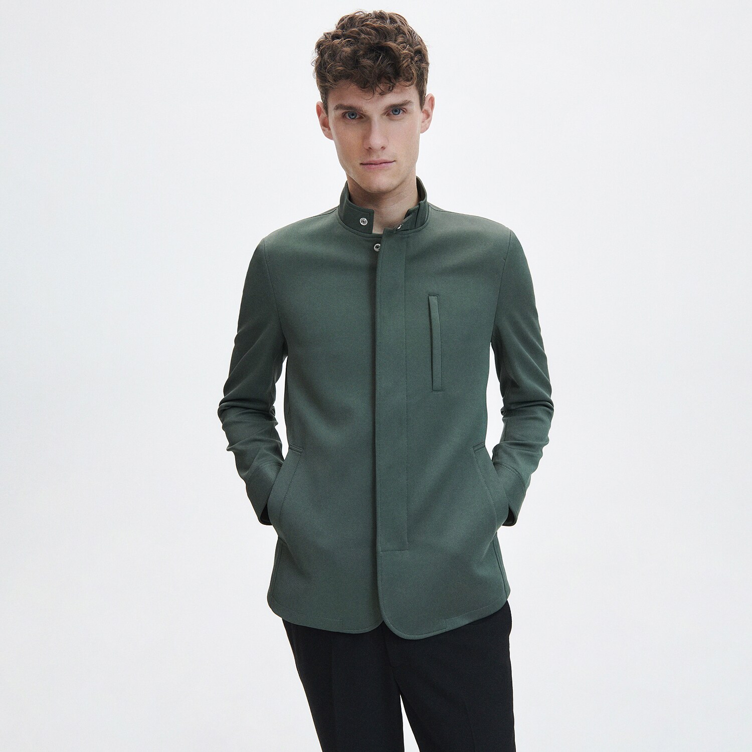 Reserved – Men`s blazer – Verde Blazer imagine noua gjx.ro
