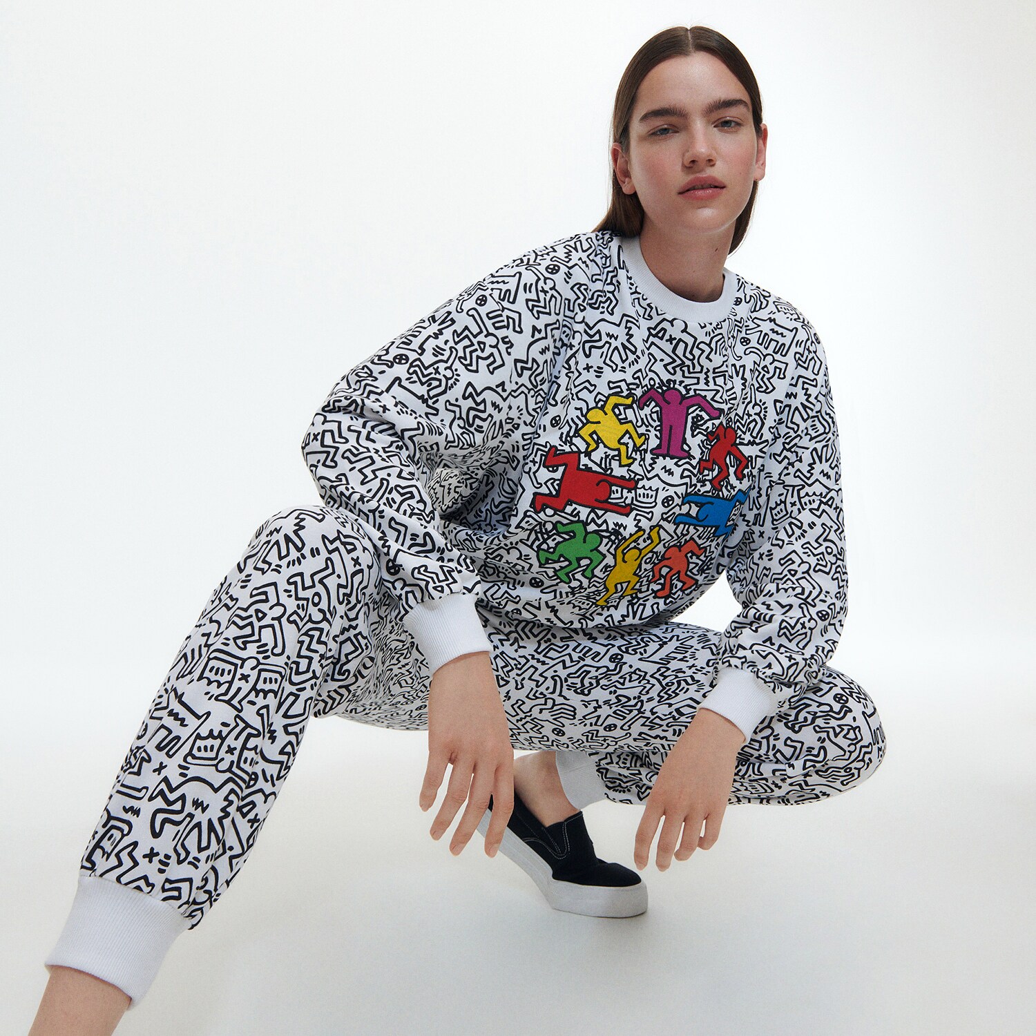 Reserved – Pantaloni Keith Haring – Multicolor clothes imagine noua 2022