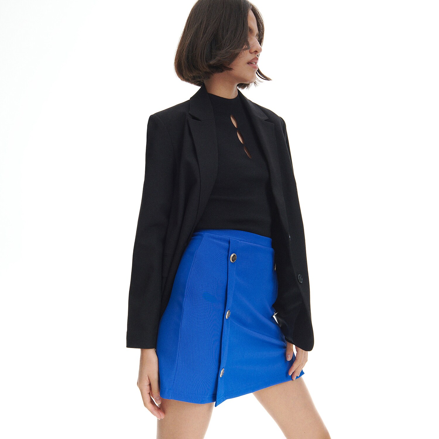 Reserved – Ladies` skirt – Albastru Albastru imagine noua 2022