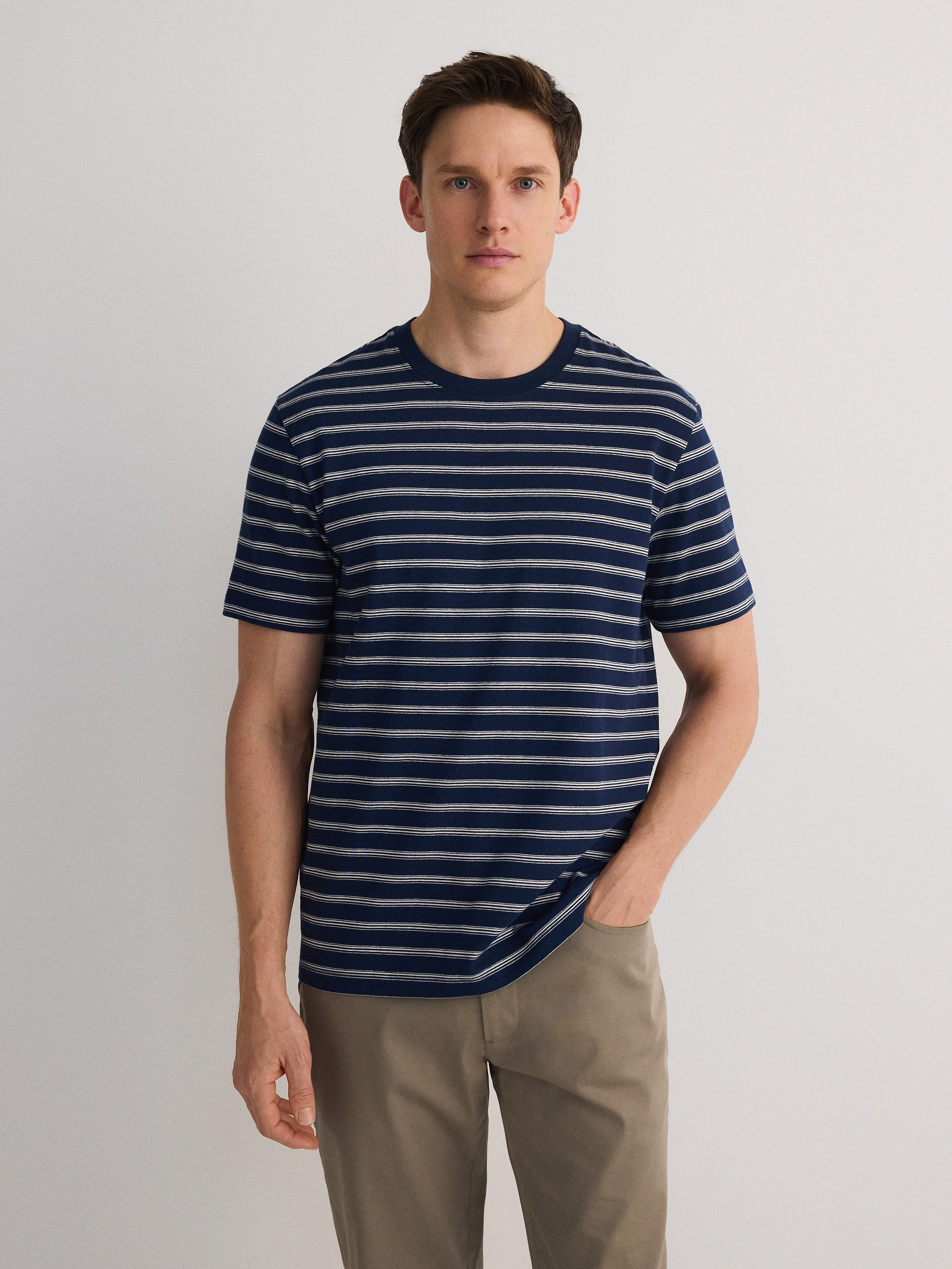 Reserved - Ριγέ μπλούζα regular fit φωτογραφία