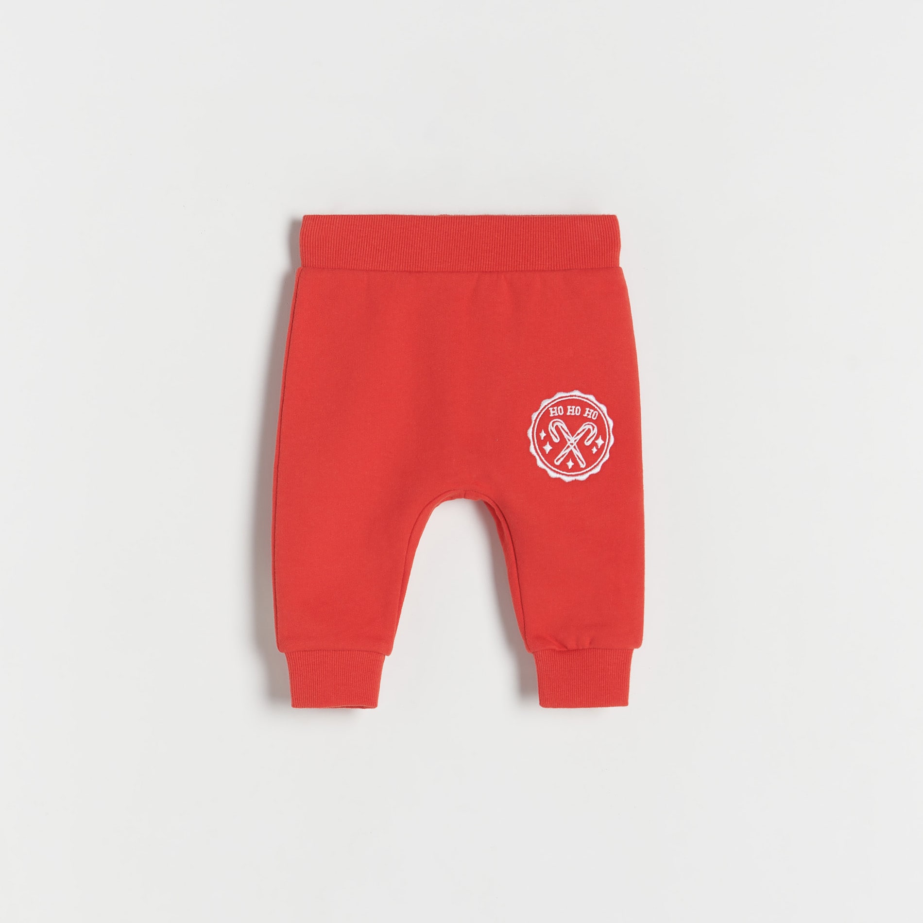 Reserved - Pantaloni cu model de Crăciun - Roșu