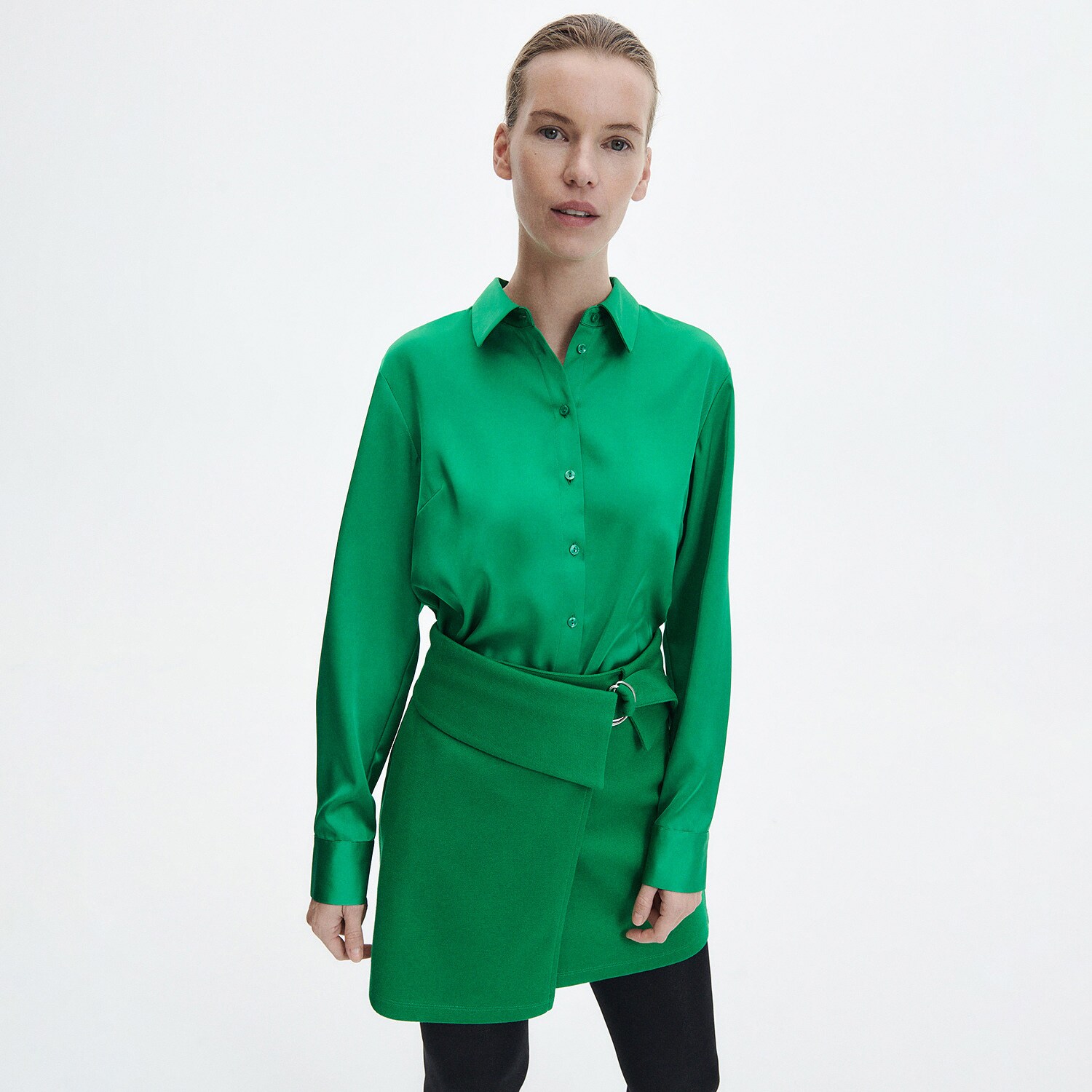 Reserved – Fustă mini – Verde clothes imagine noua 2022