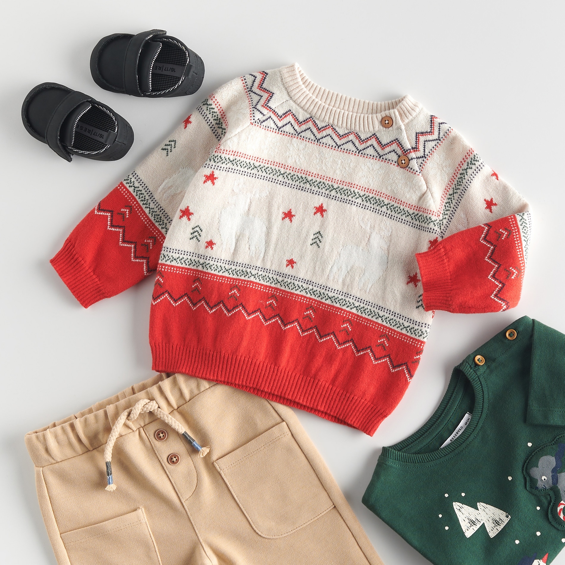 E-shop Reserved - Vianočný pulóver - Krémová