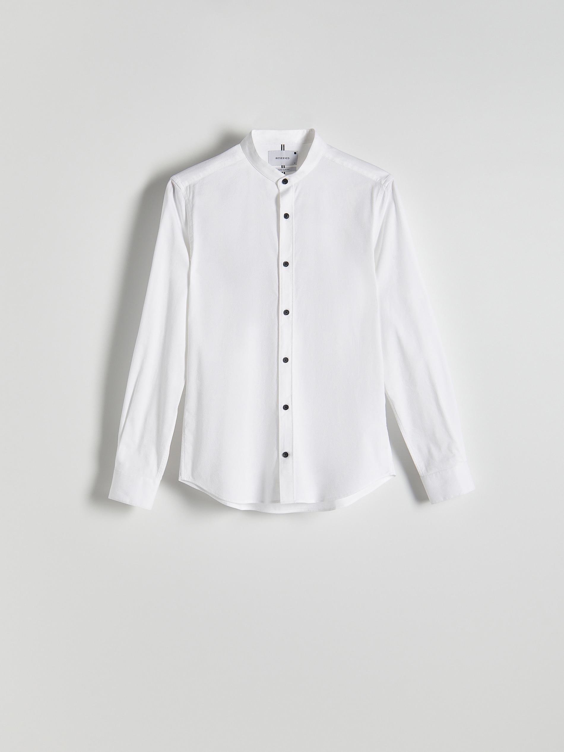 Reserved - Košeľa slim fit z egyptskej bavlny - biela
