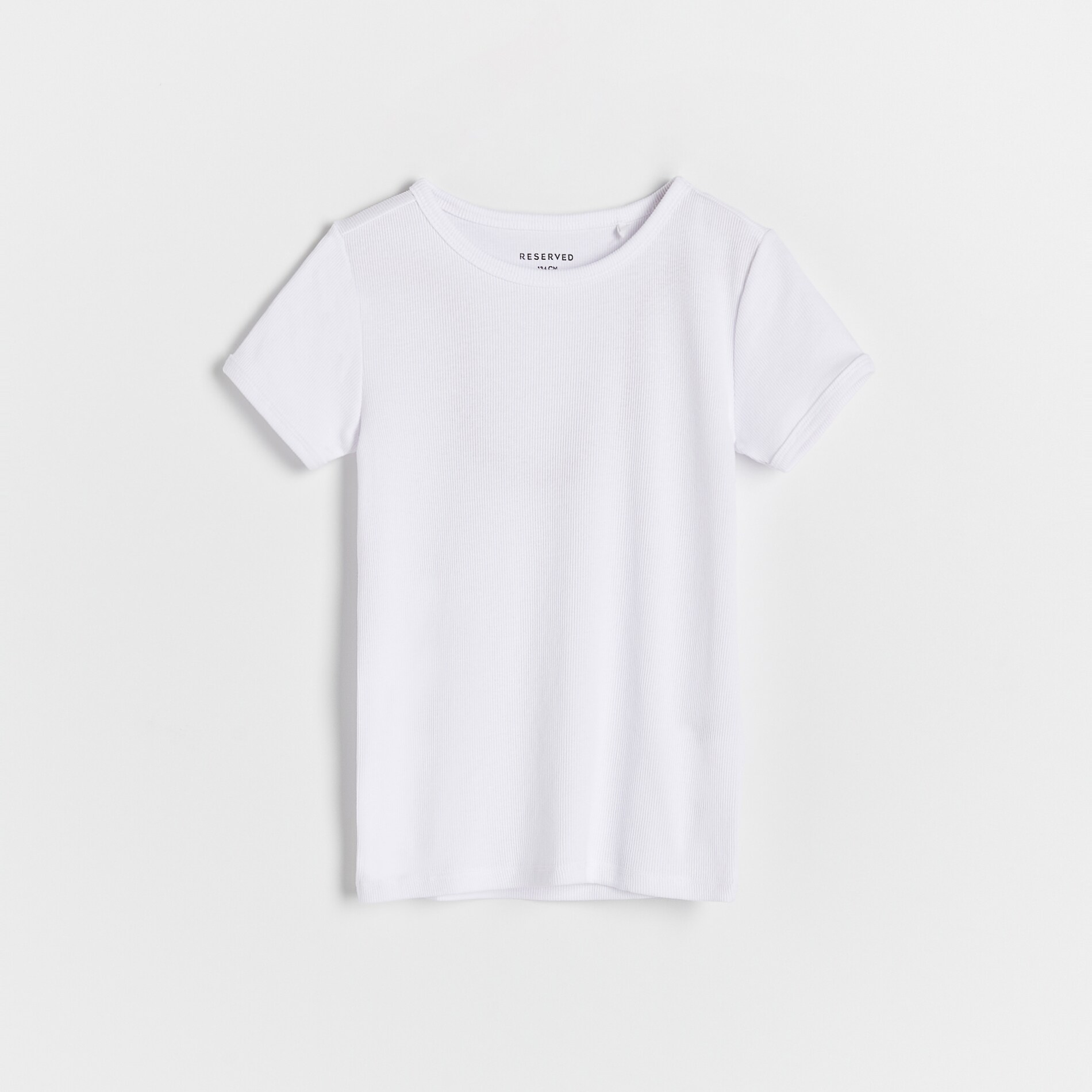 Reserved – Tricou din tricot striat – Alb alb imagine noua 2022