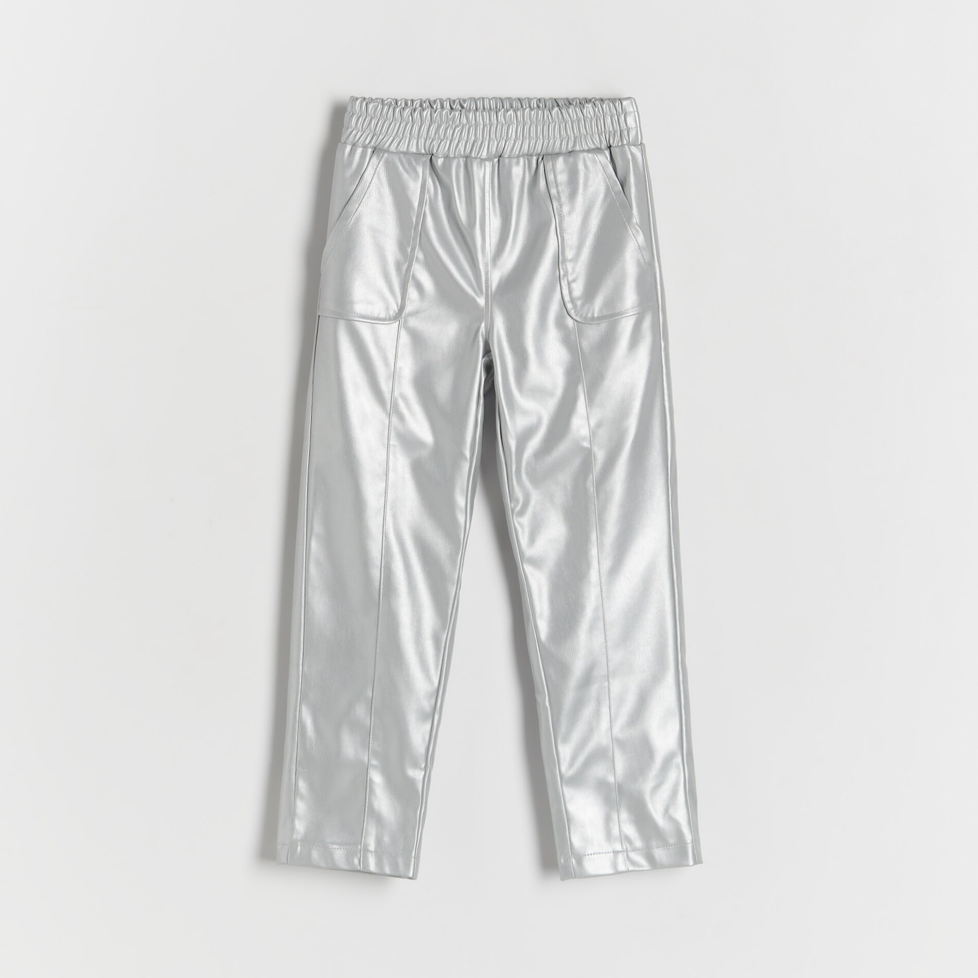 Reserved - Pantaloni din piele ecologică - Argintiu