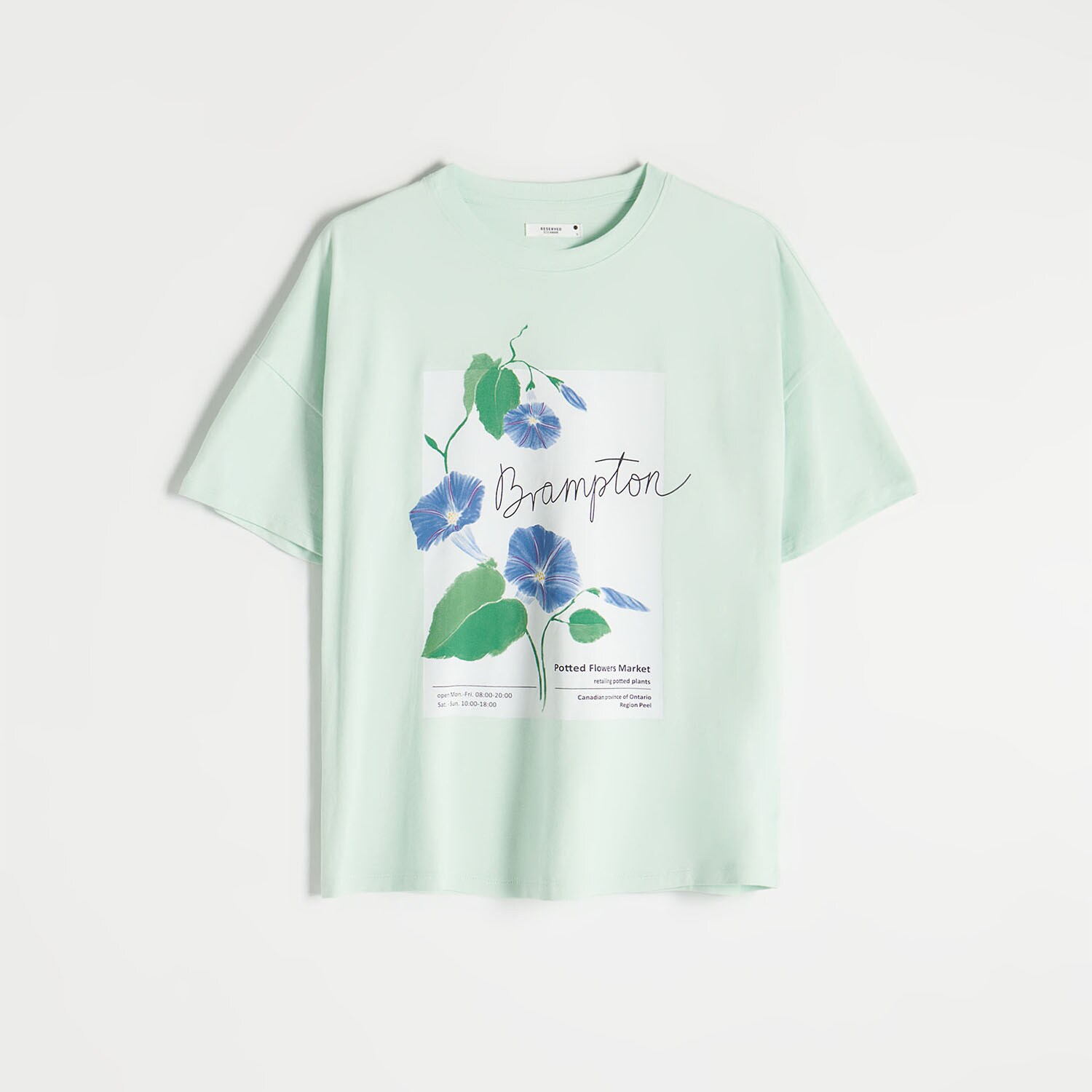 Reserved – Tricou cu croială regular și imprimeu – Verde clothes imagine noua 2022