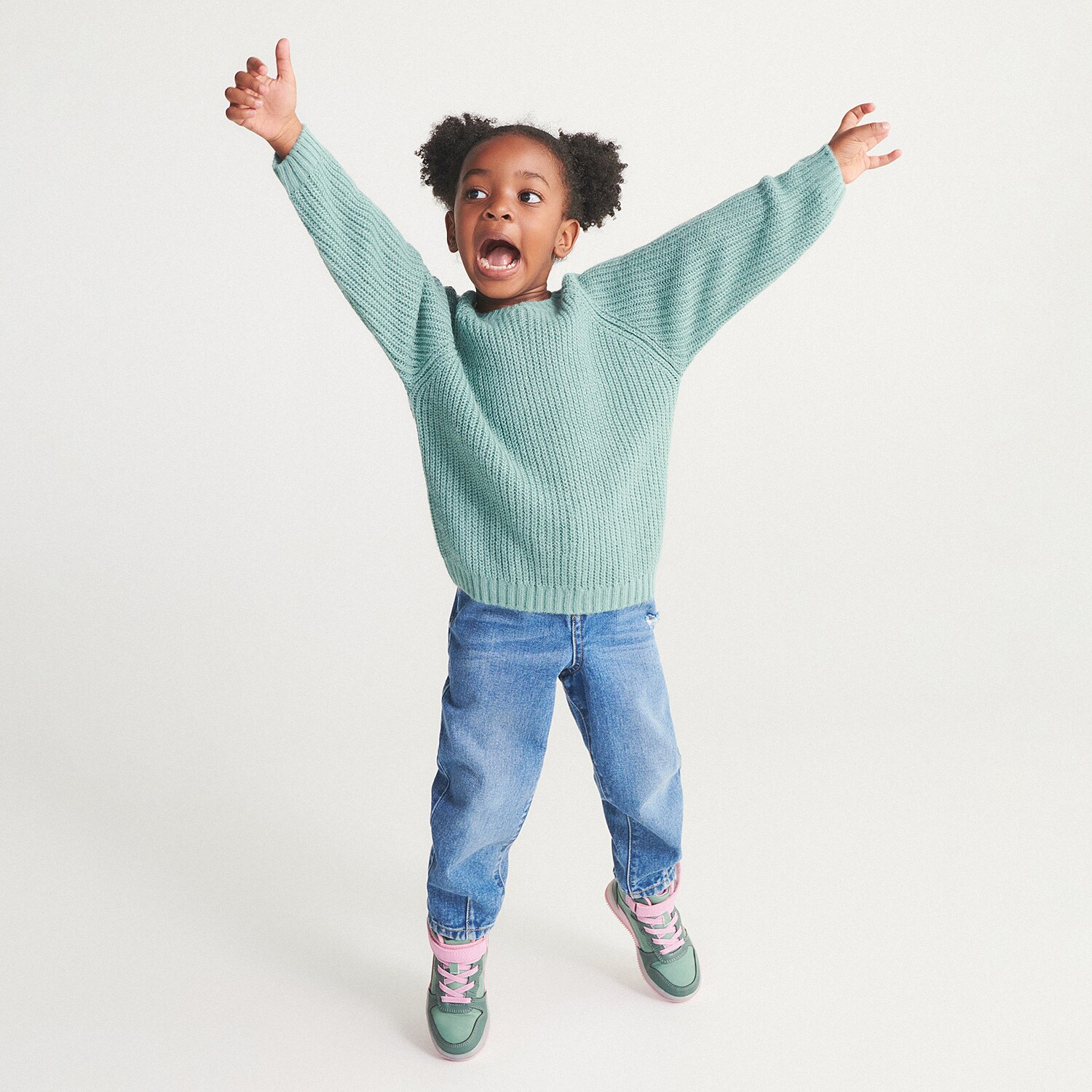 Reserved – Pulover din tricot gros – Verde baby imagine noua 2022