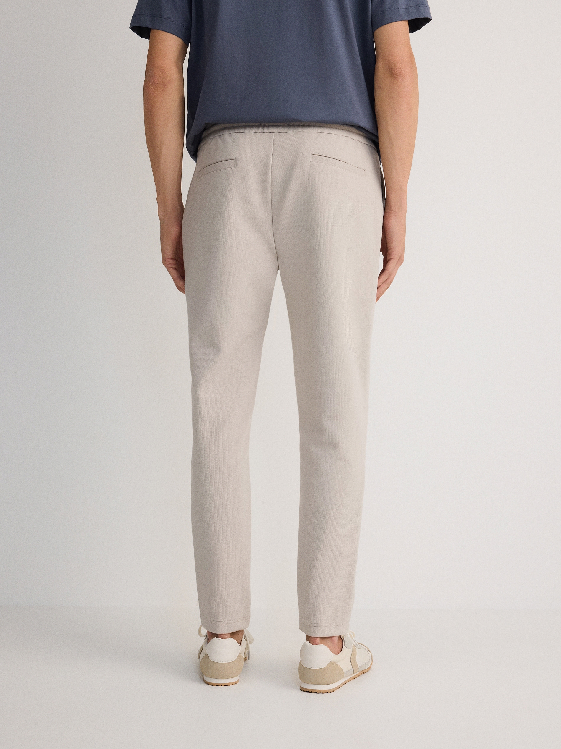 Reserved - Pantaloni slim fit con laccio - blu pallido