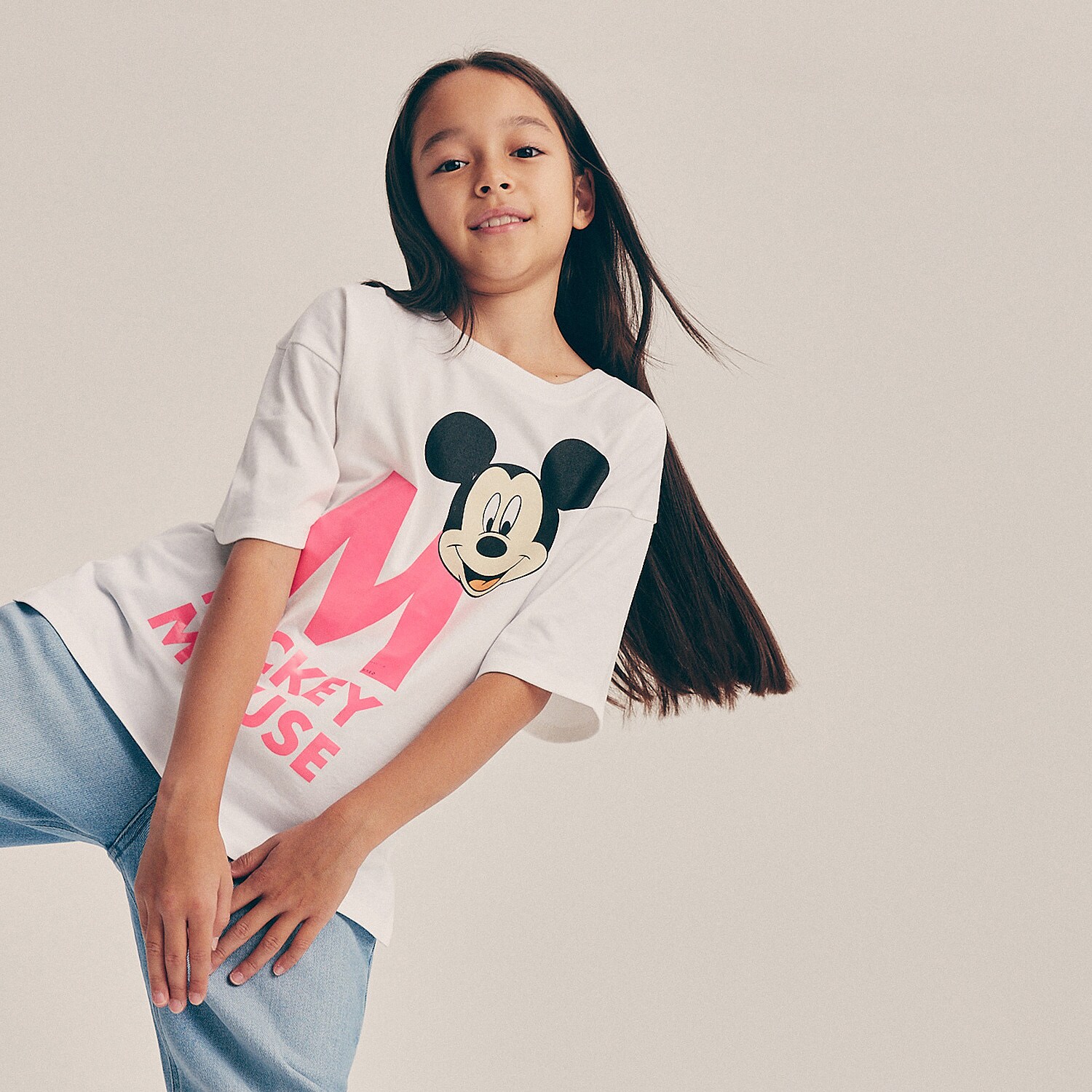 Reserved – Tricou Mickey Mouse – Ivory Girl imagine noua 2022