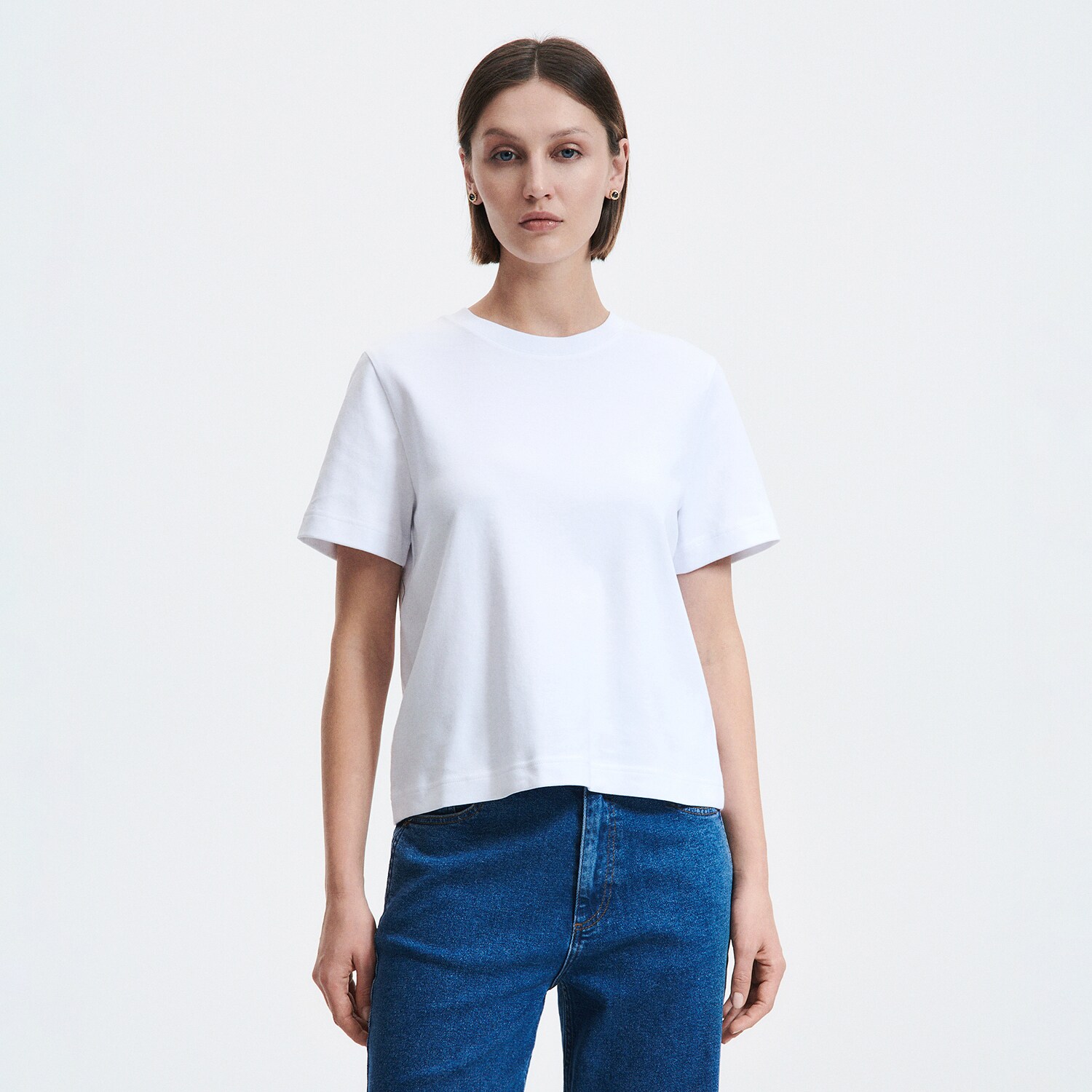 Reserved – Tricou boxy – Alb alb imagine noua 2022