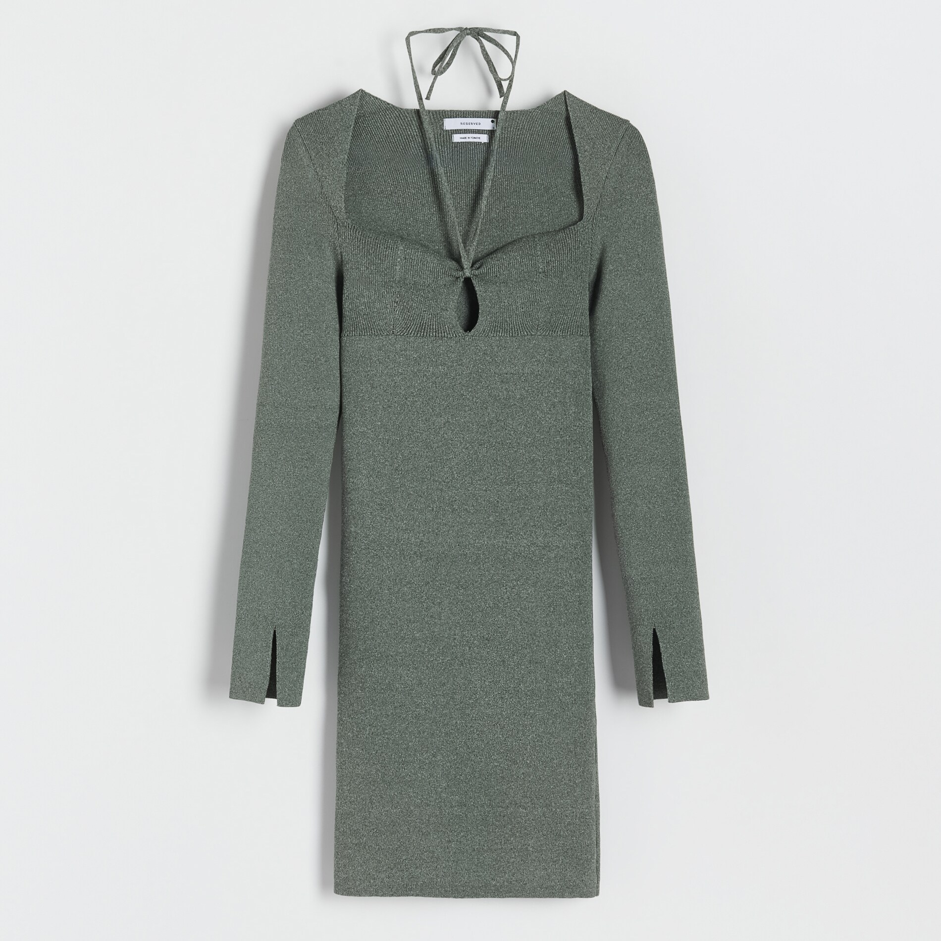 Reserved – Rochie midi din tricot – Verde clothes imagine noua 2022