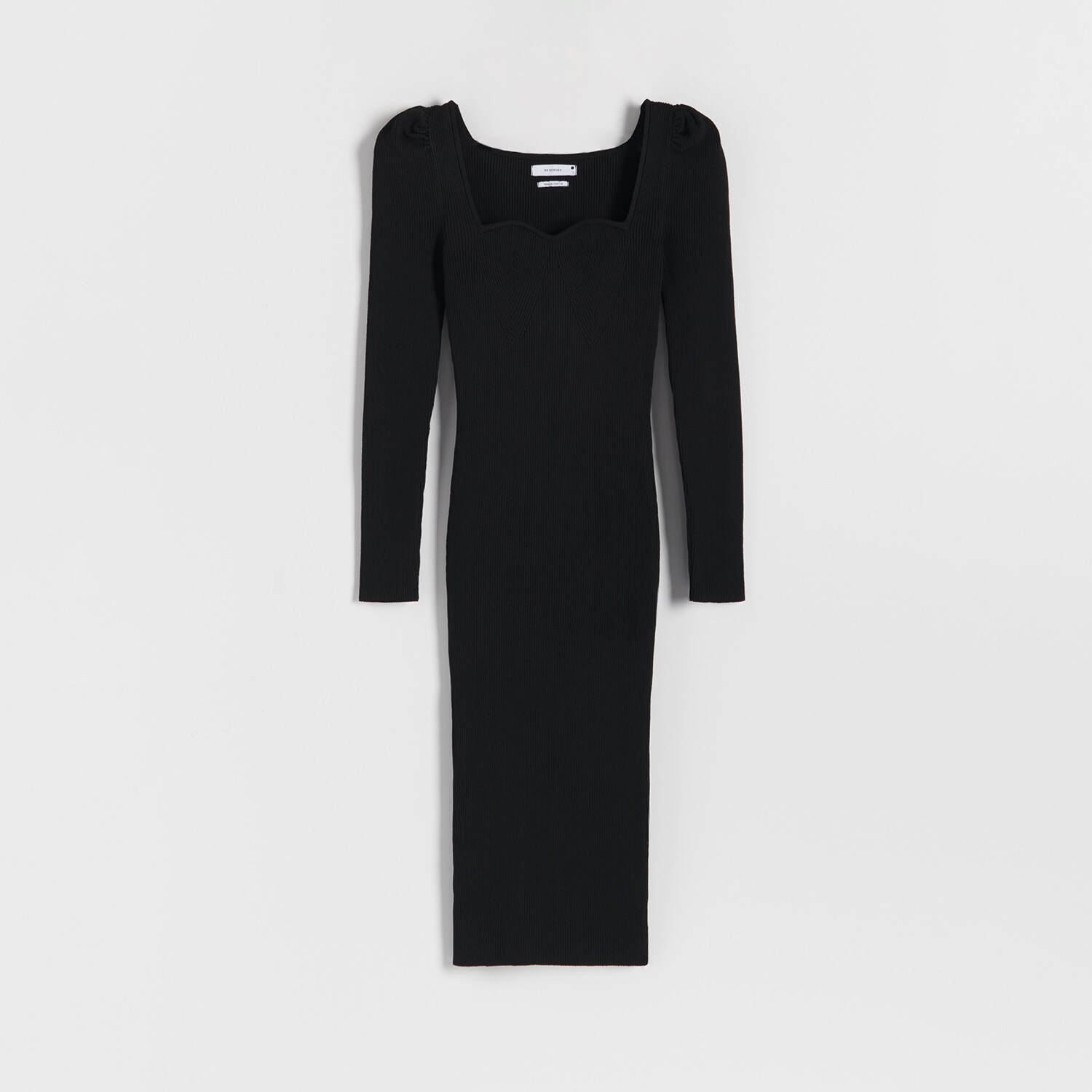 Reserved – Rochie din tricot reiat – Negru clothes imagine noua 2022