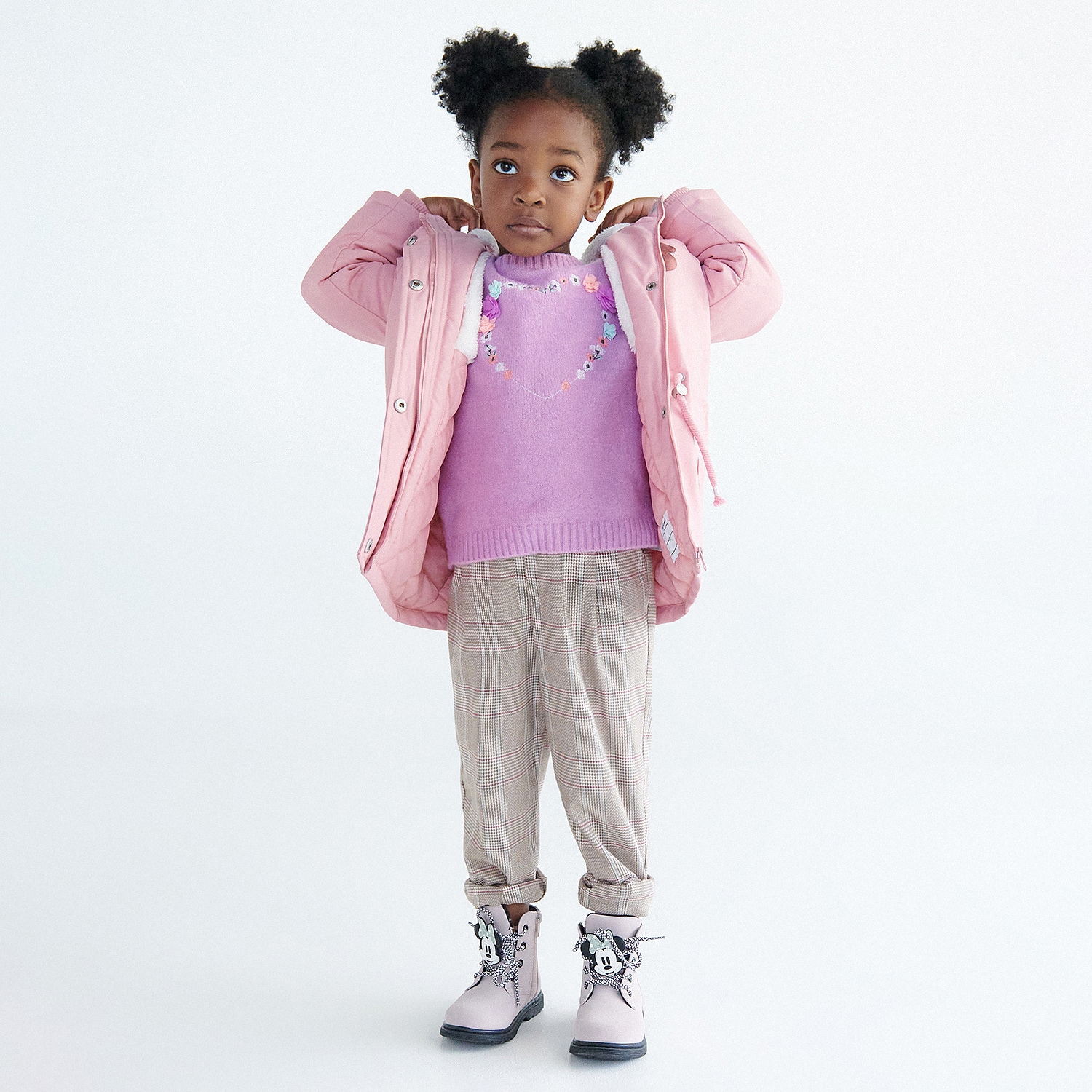 Reserved – Jachetă Minnie Mouse căptușită – Roz baby imagine noua 2022