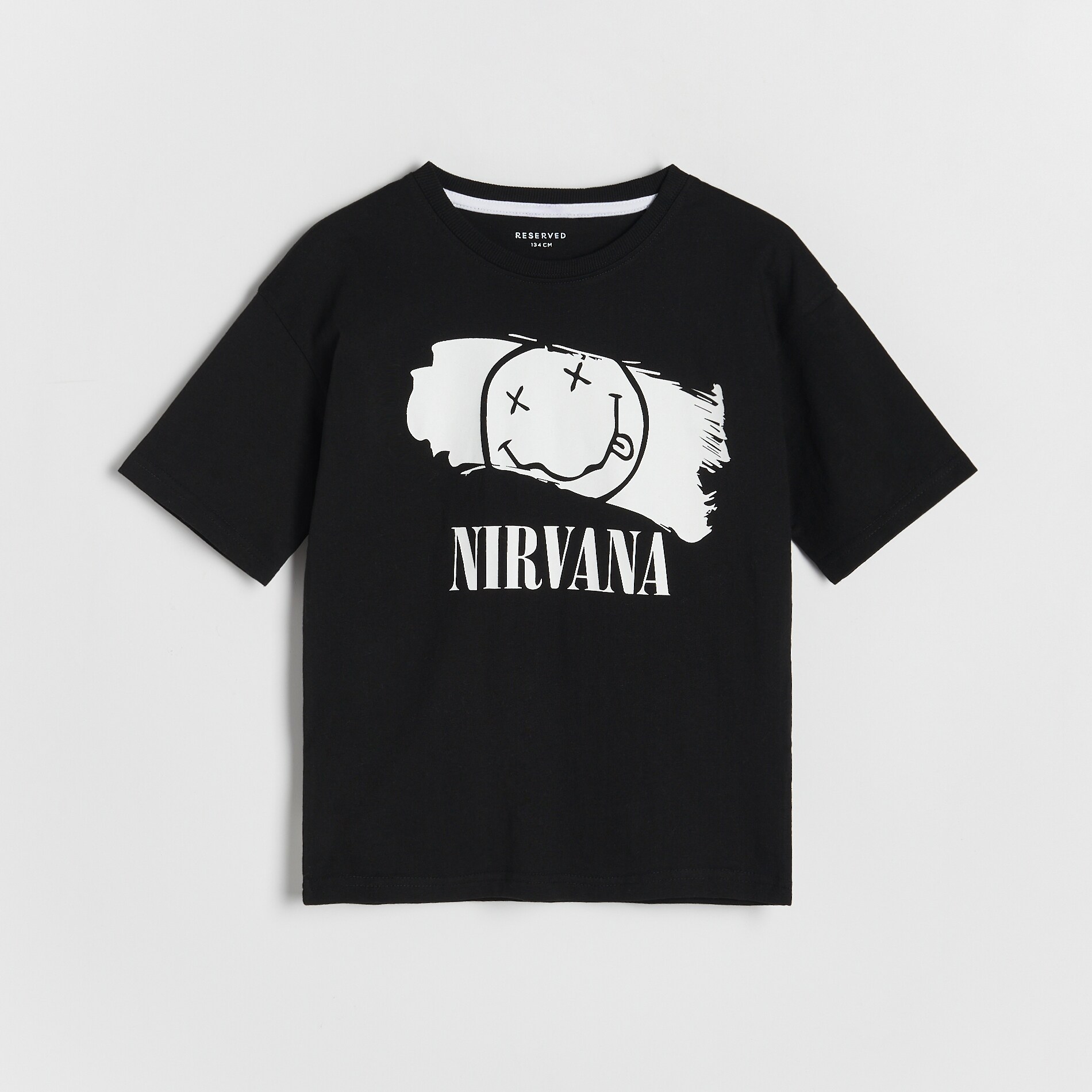 Reserved – Tricou Nirvana – Negru Boy imagine noua 2022